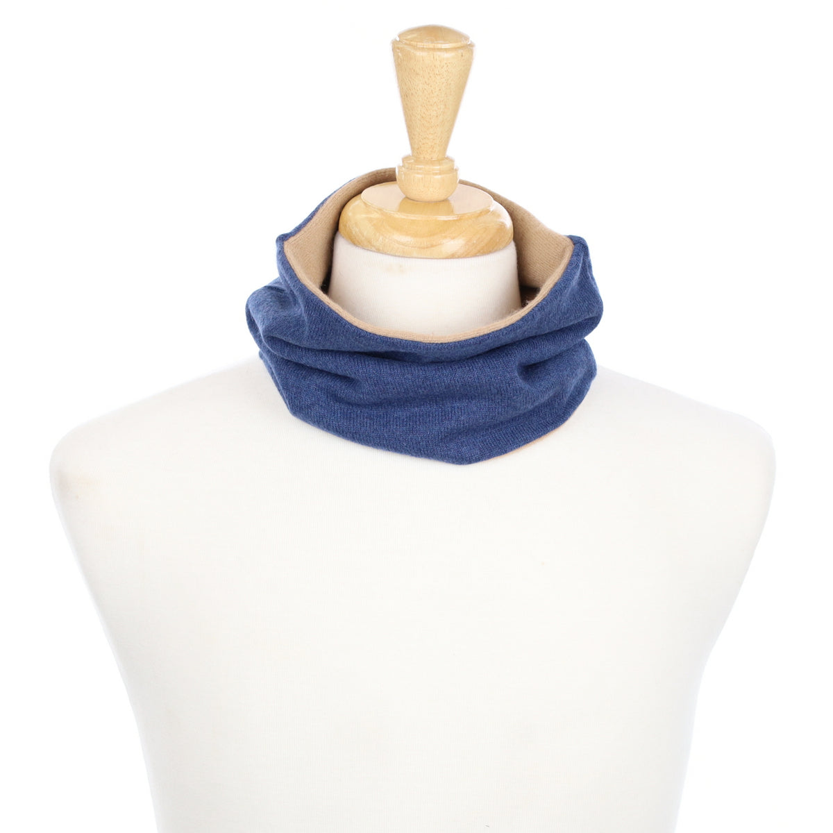 Deep Denim and Camel Neck Warmer