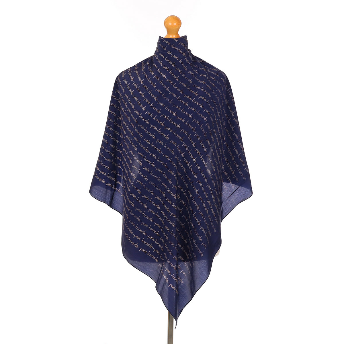 Torrente Navy Logo Vintage Silk Scarf