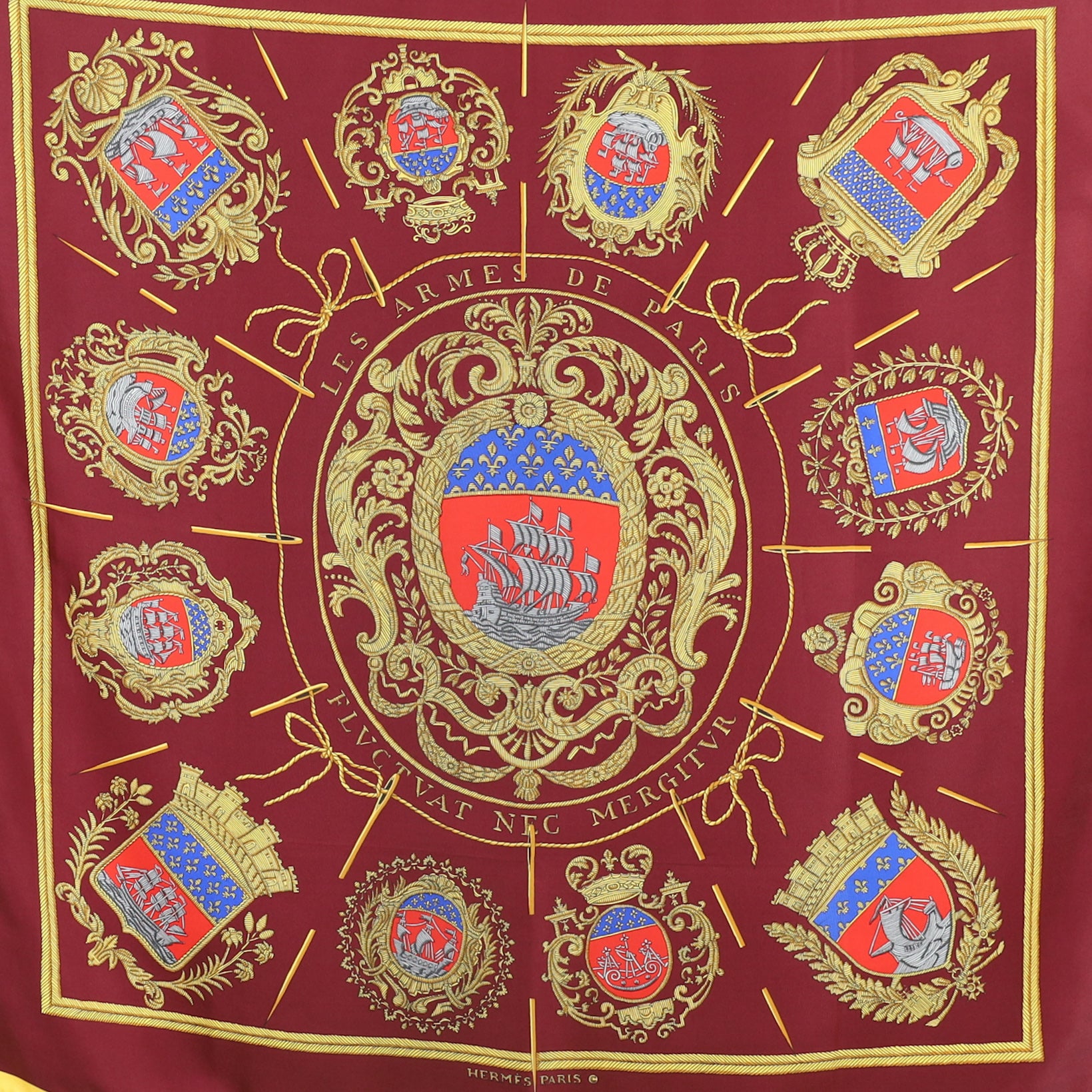 Hermès Les Armes De Paris Silk Scarf