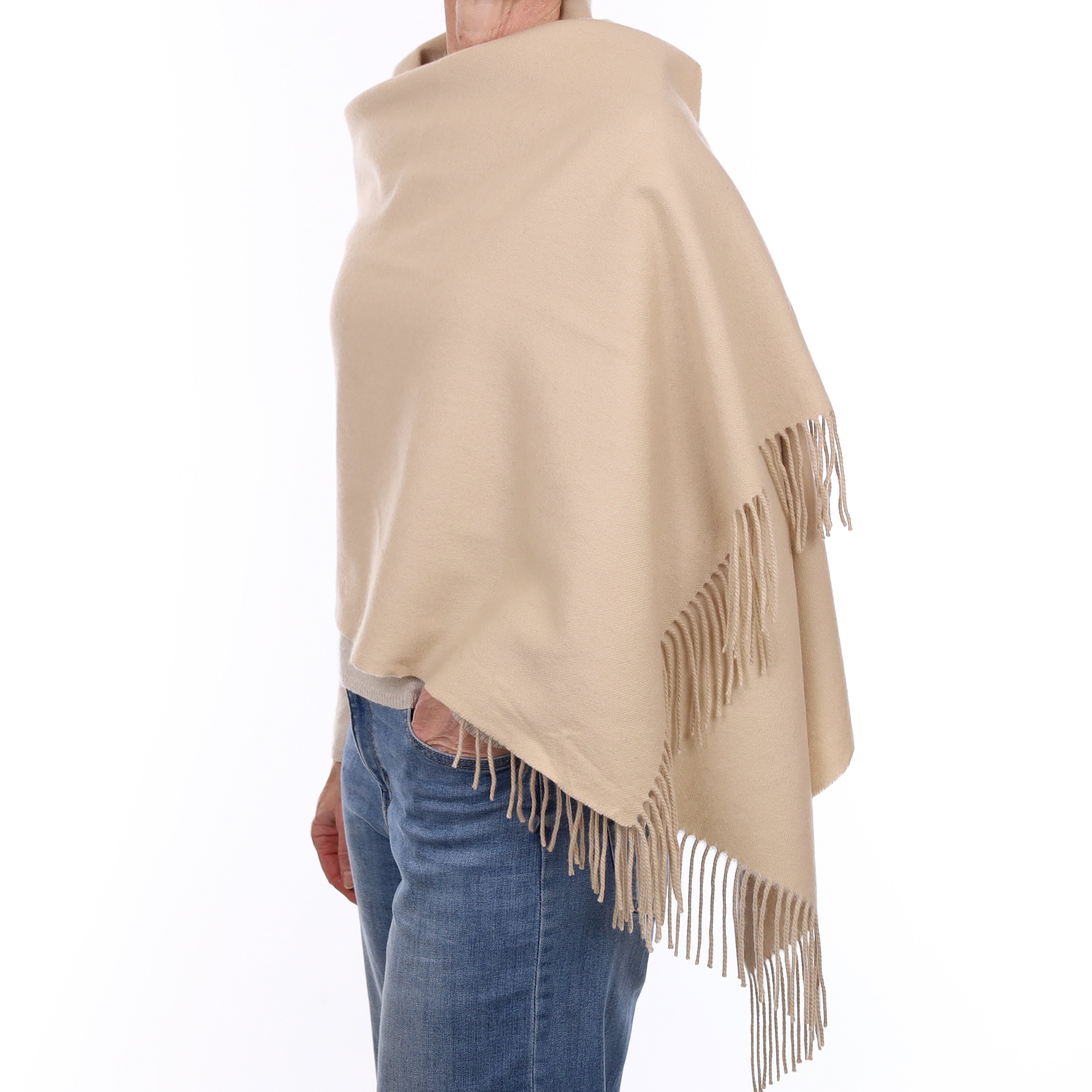 Beige Cashmere Woven Wrap