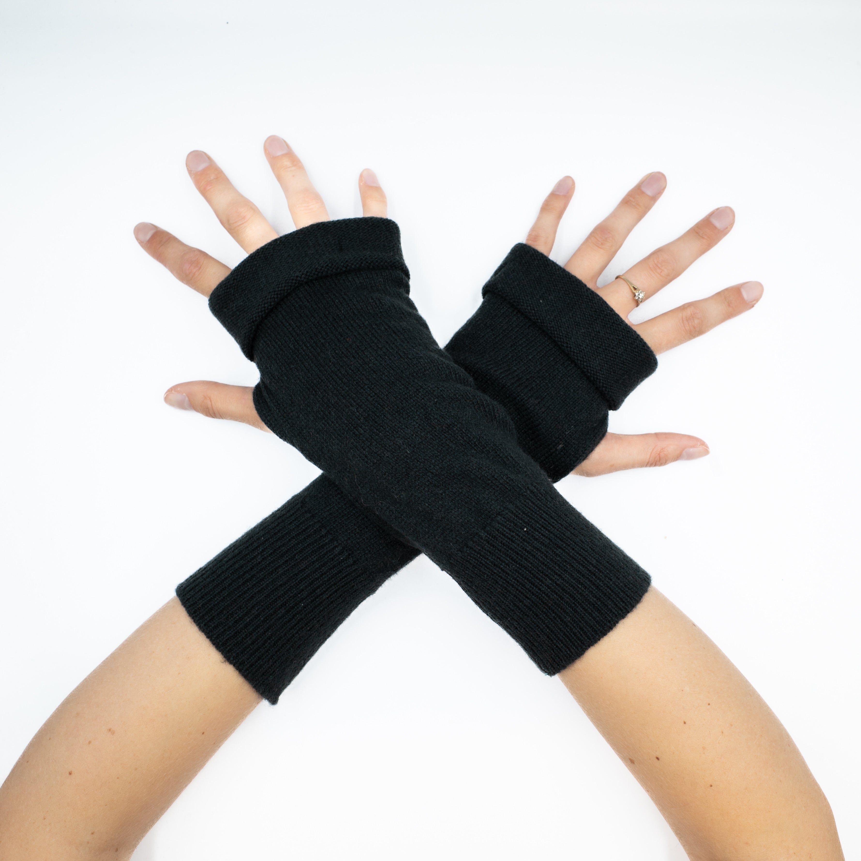 Dark Hunter Green Fingerless Gloves