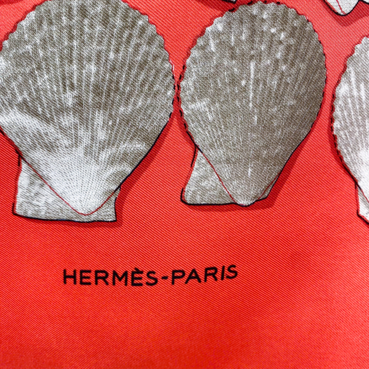 Boxed Hermes Coquillages Vintage Silk Scarf
