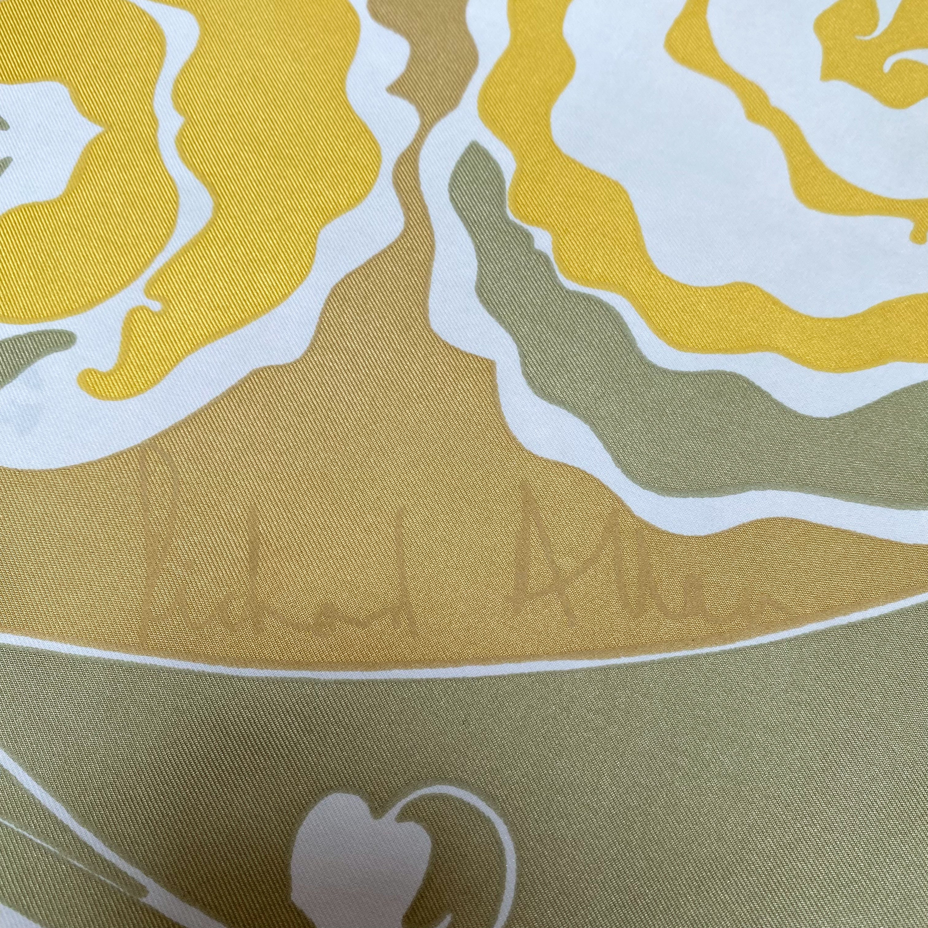 1970s Richard Allan Floral Vintage Silk Scarf