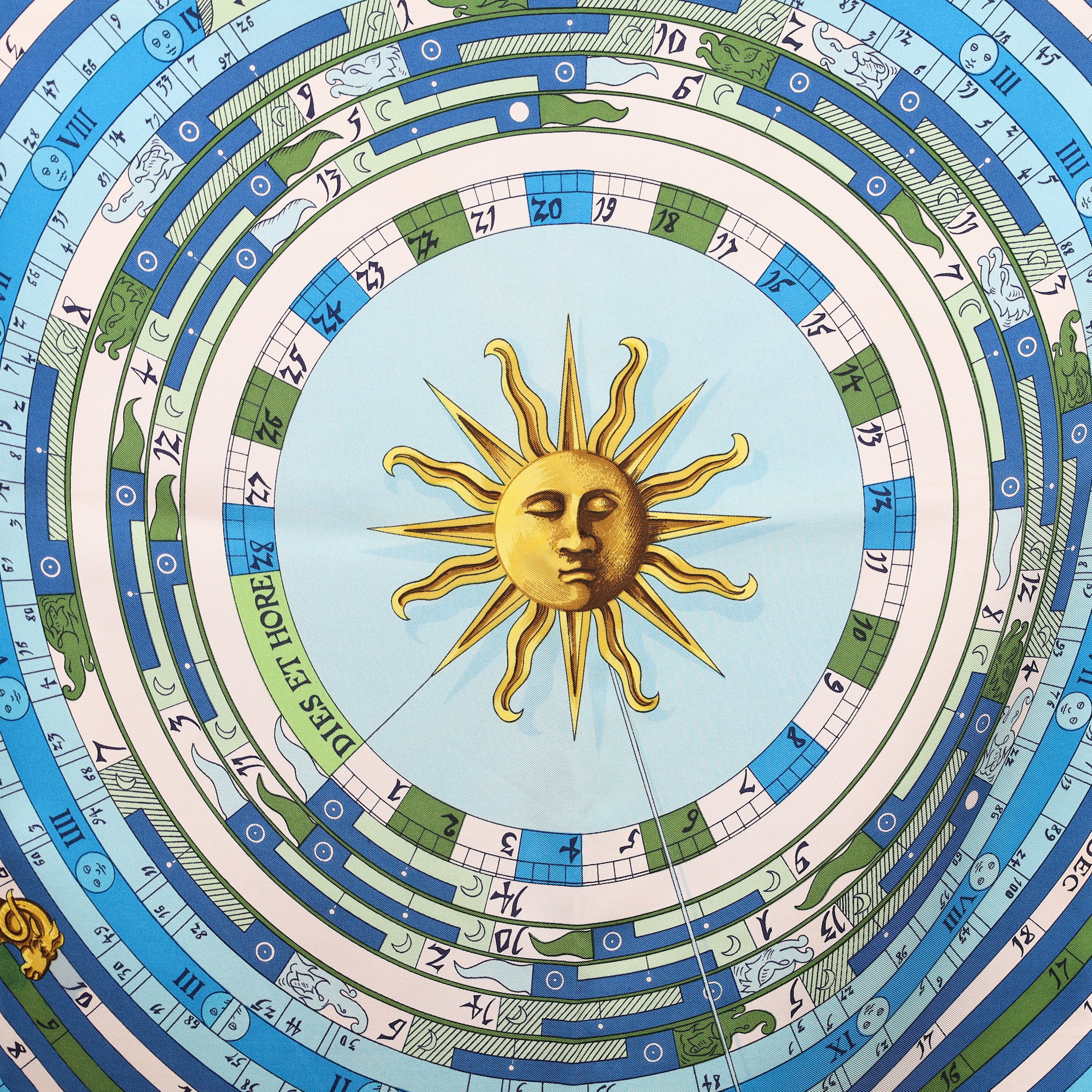 Hermès Dies Et Hore Silk Scarf