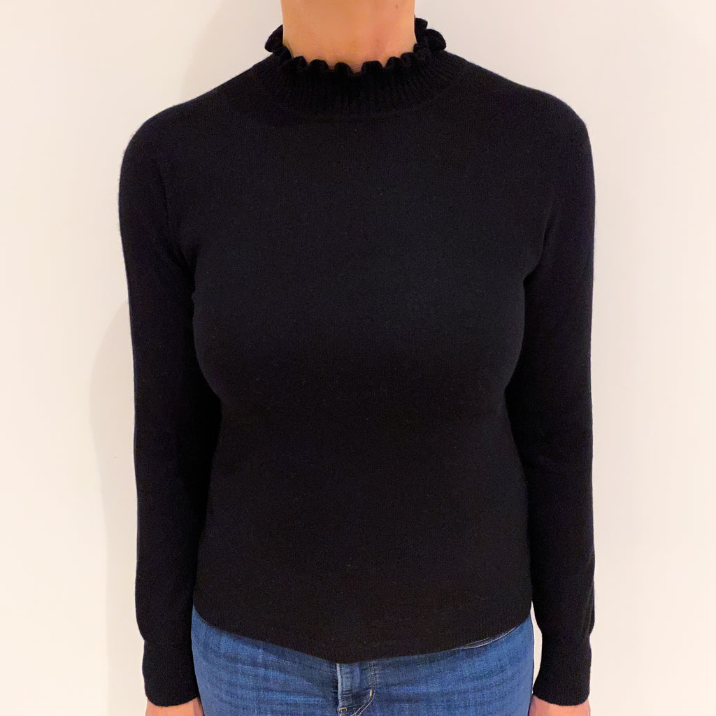 Black Cashmere Turtle Neck Jumper Medium