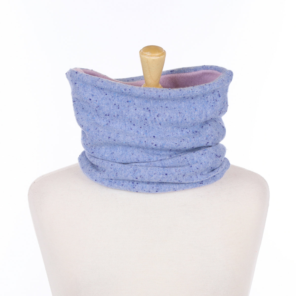 Blue Fleck and Pale Purple Luxury Double Layered Snood