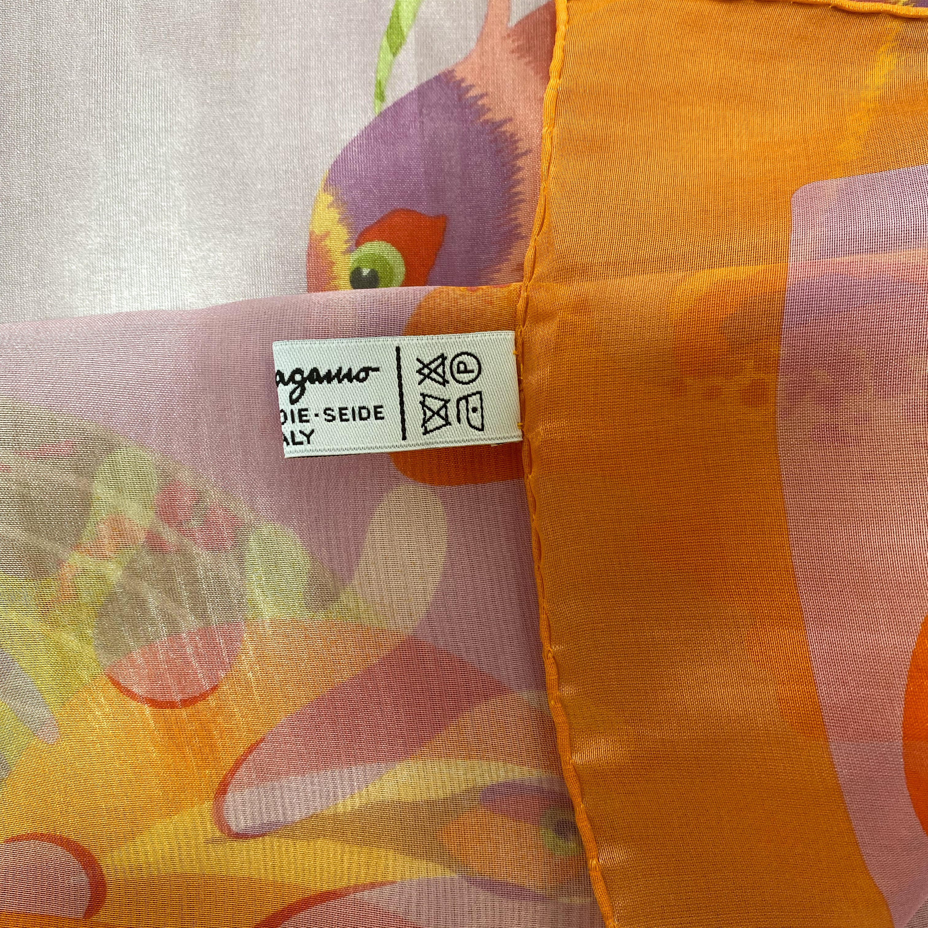 Brand New Boxed Salvatore Ferragamo Silk Scarf