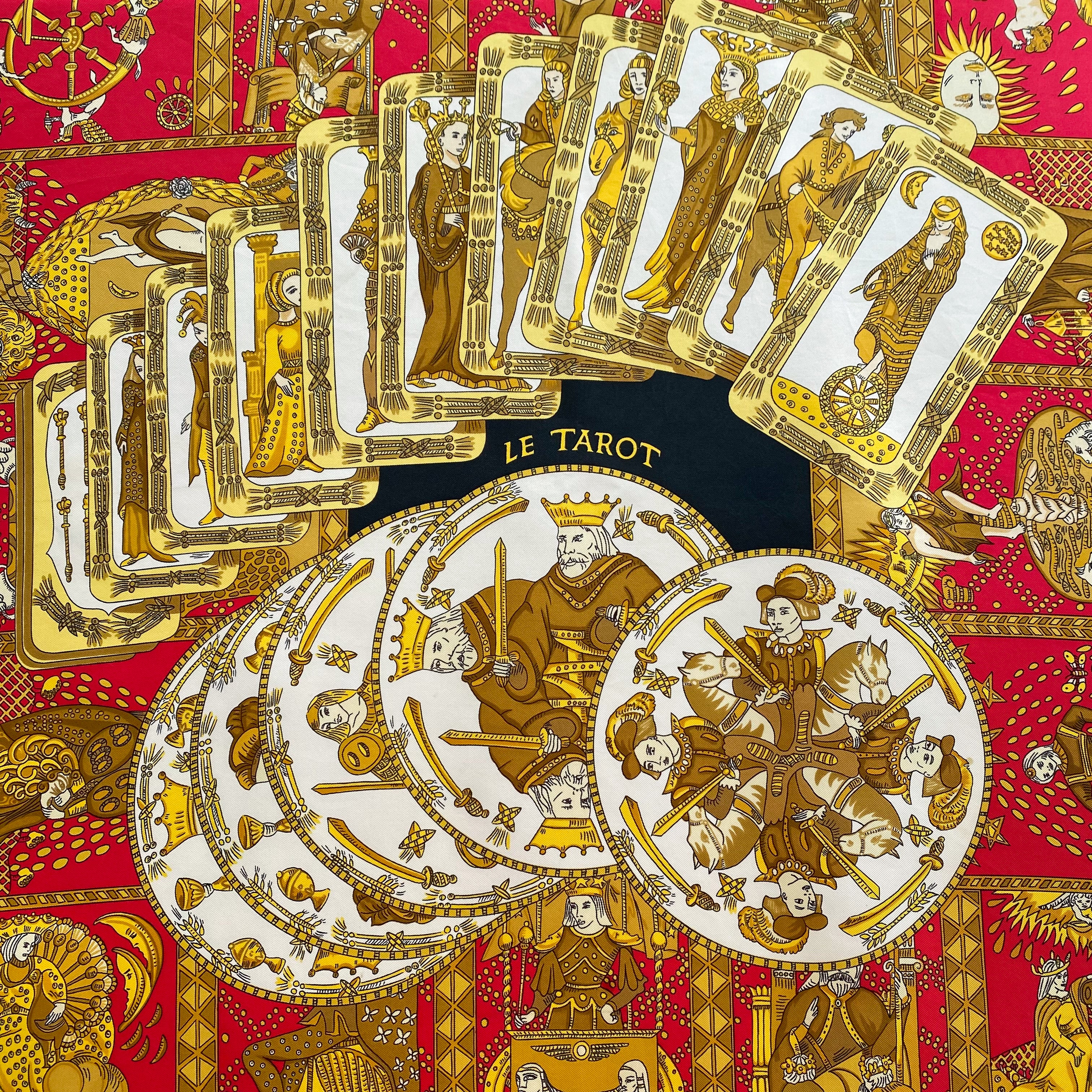Hermès Le Tarot Designer Silk Scarf
