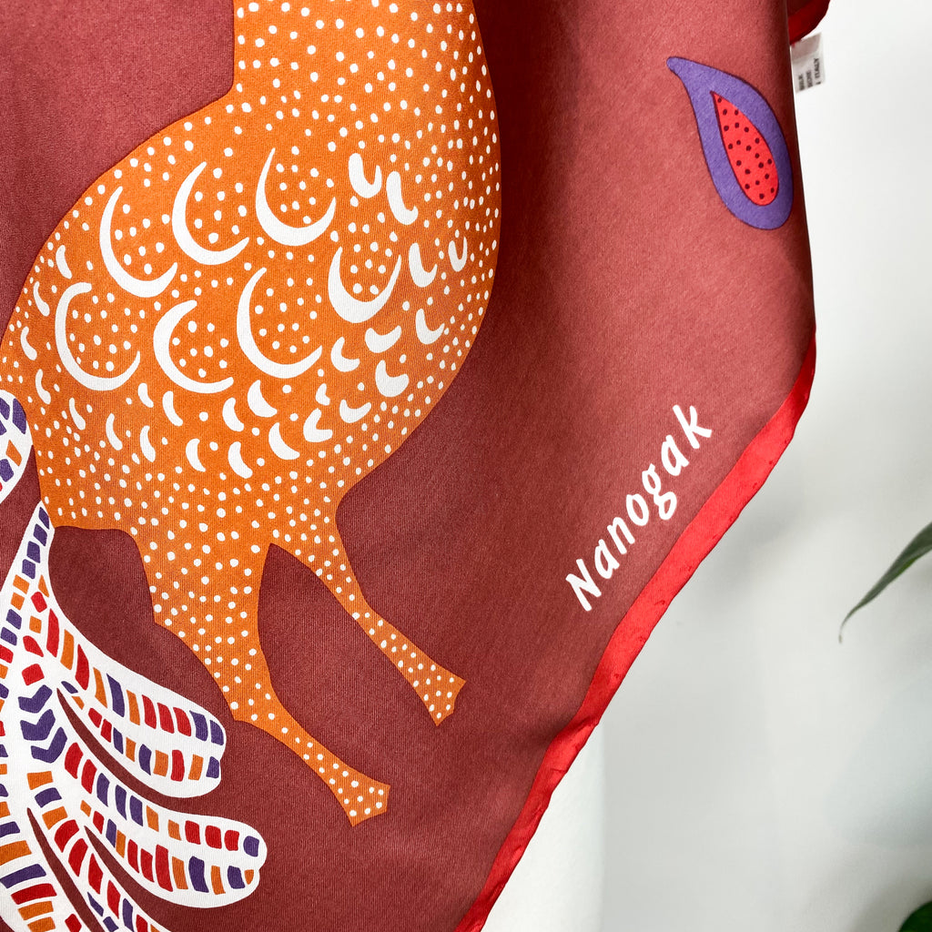 Nanogak Bird Design Silk Scarf