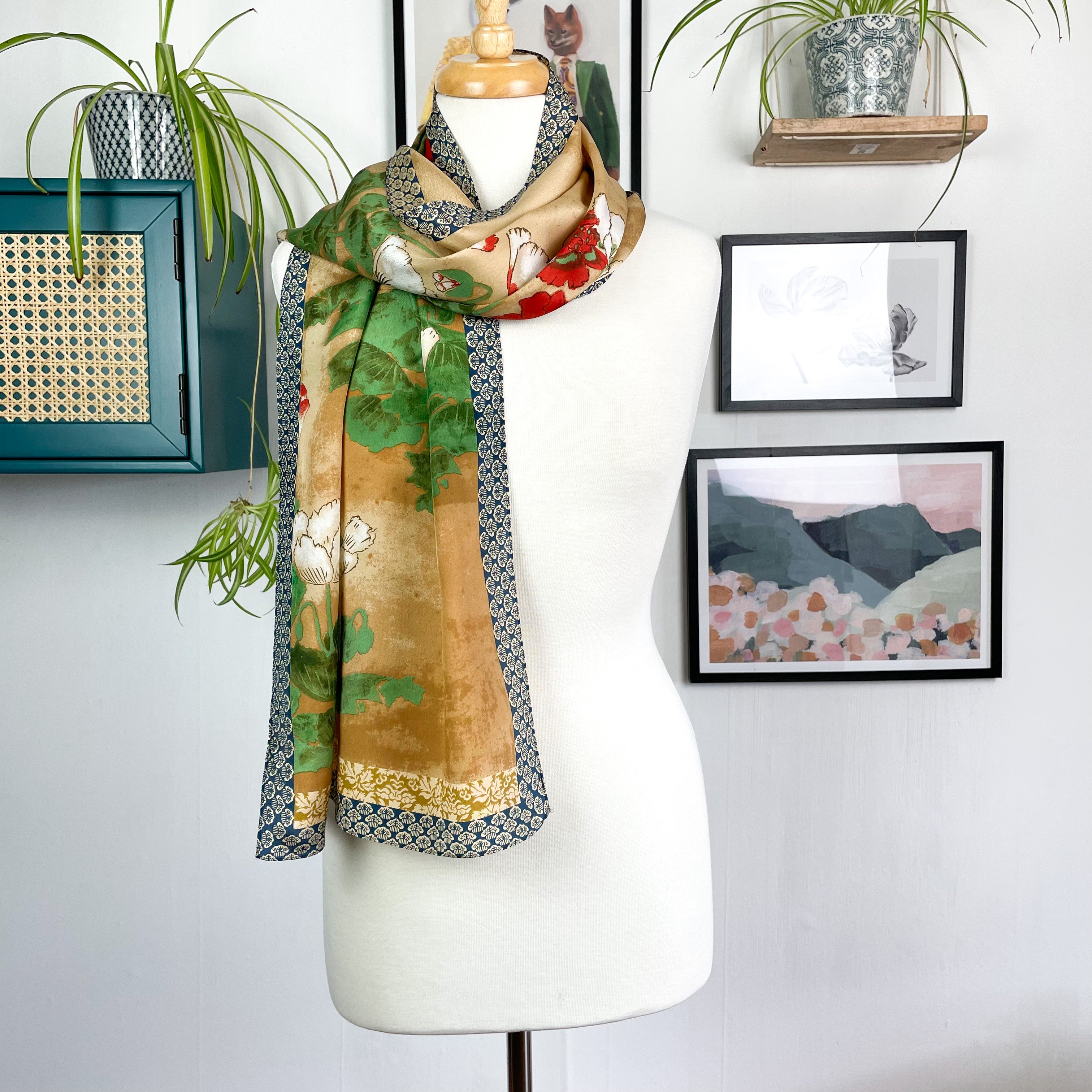 Brand New Museum of Art Floral Silk Scarf