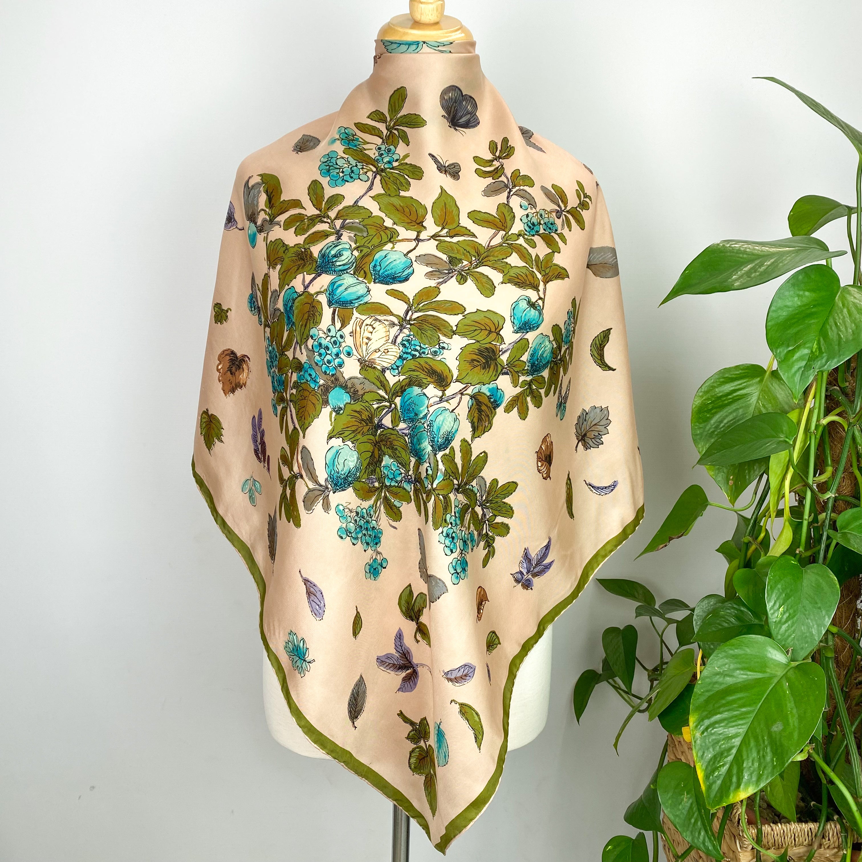 Vintage Floral Jacqmar Silk Scarf