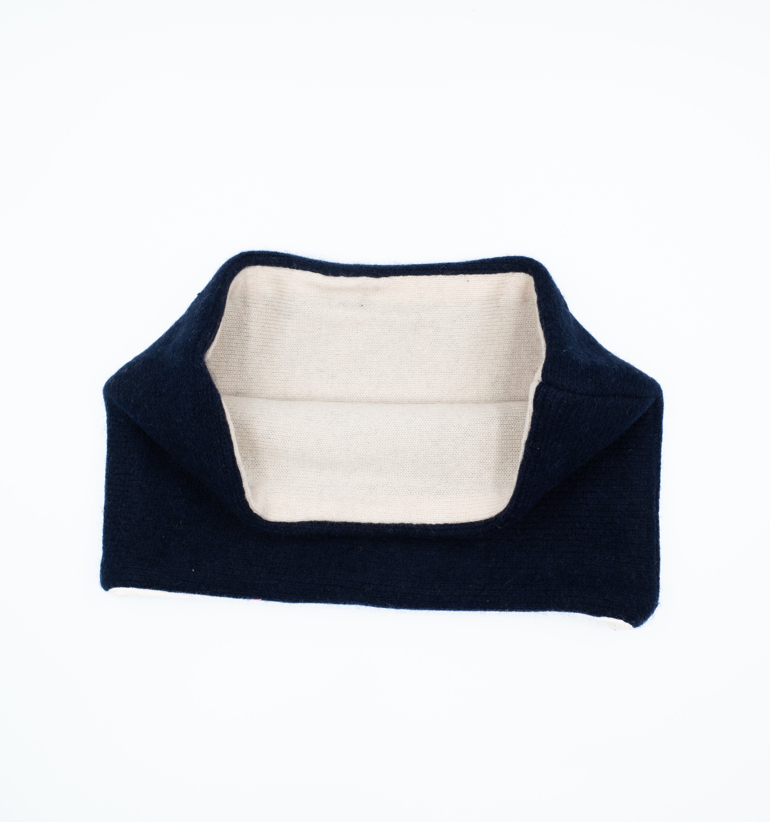 Navy and Baby Pink Chunky Neck Warmer