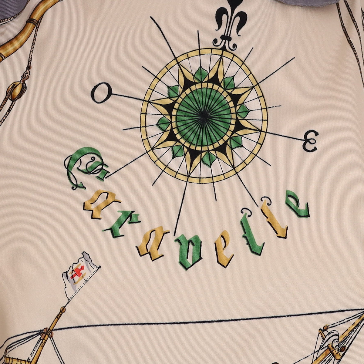 Rare Hermès Caravelle Silk Scarf