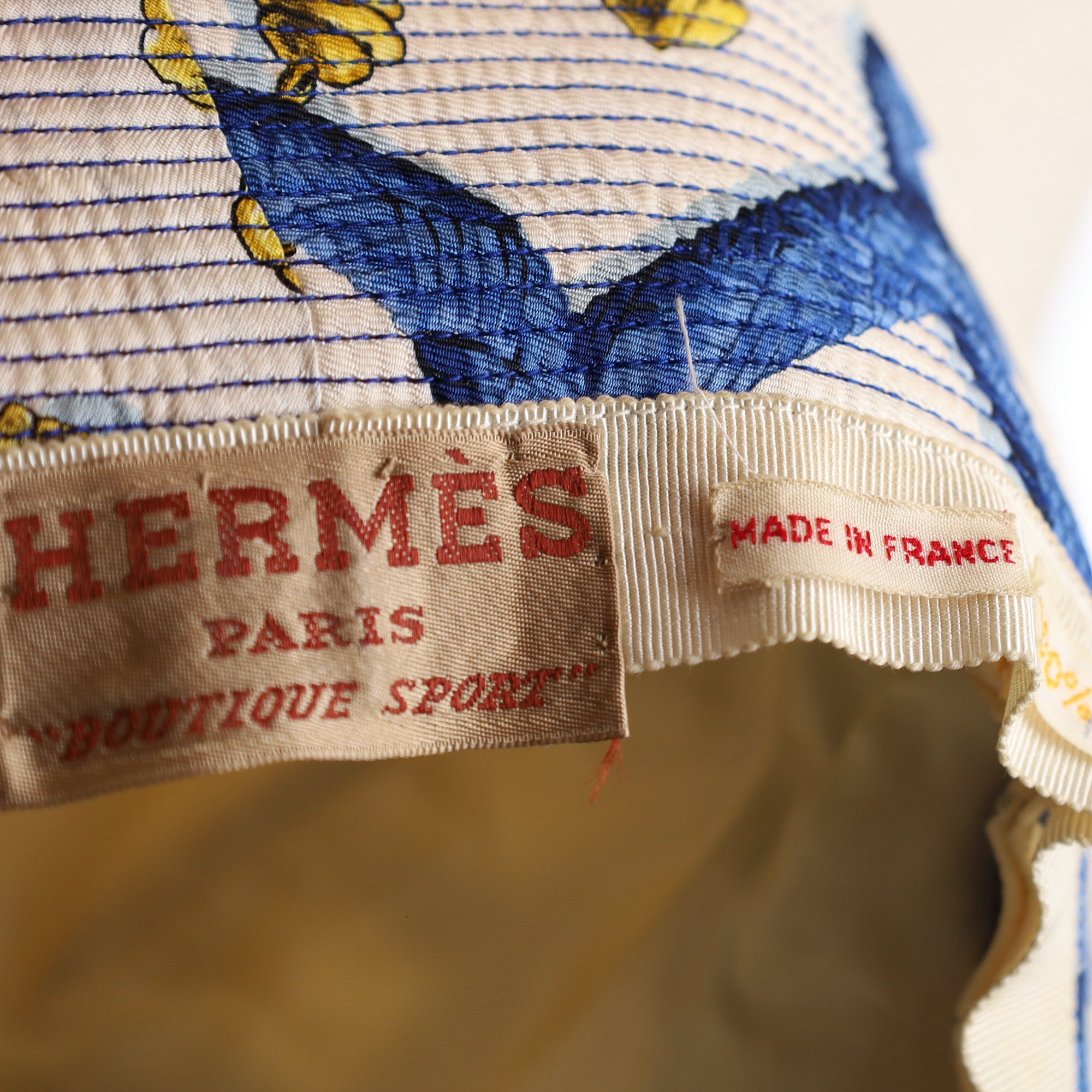 Hermès “Boutique Sport” Vintage Silk Sun Hat
