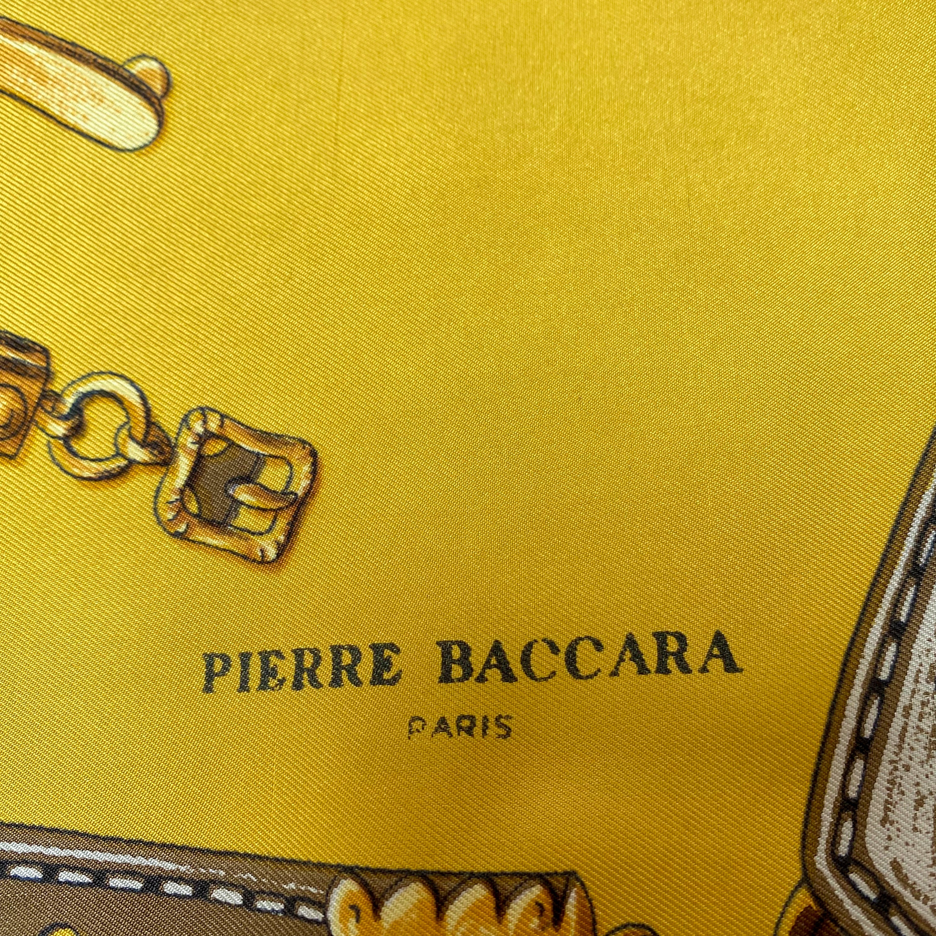 1960s Pierre Baccara French Vintage Silk Scarf