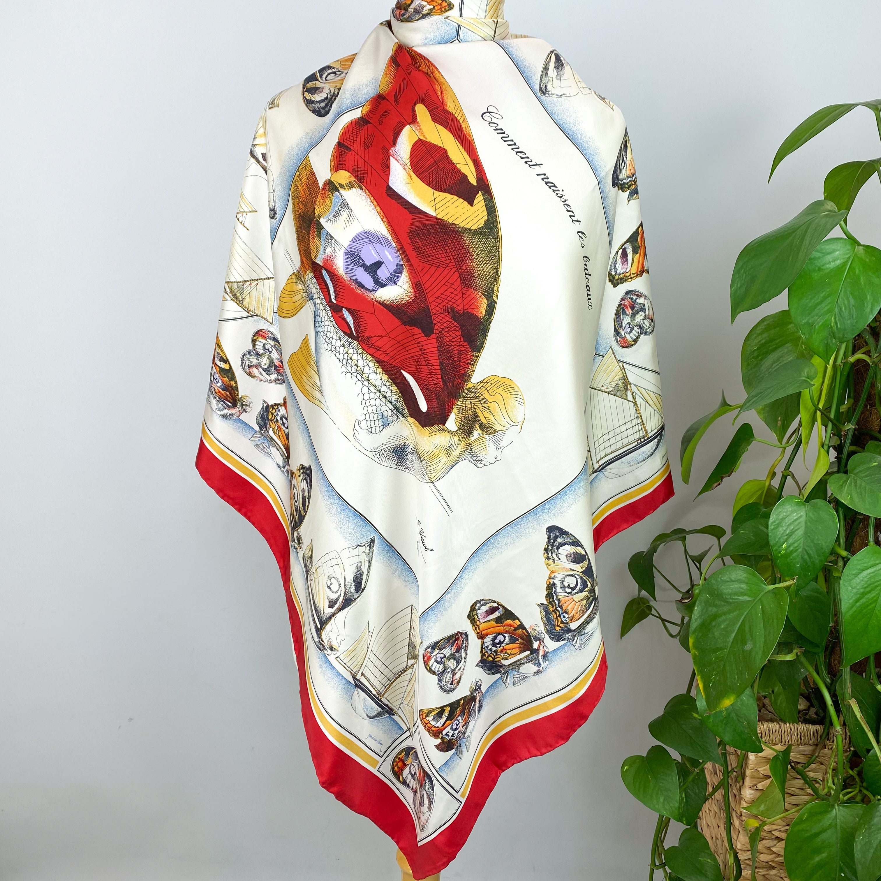 Jean Oliver Heron Silk Scarf