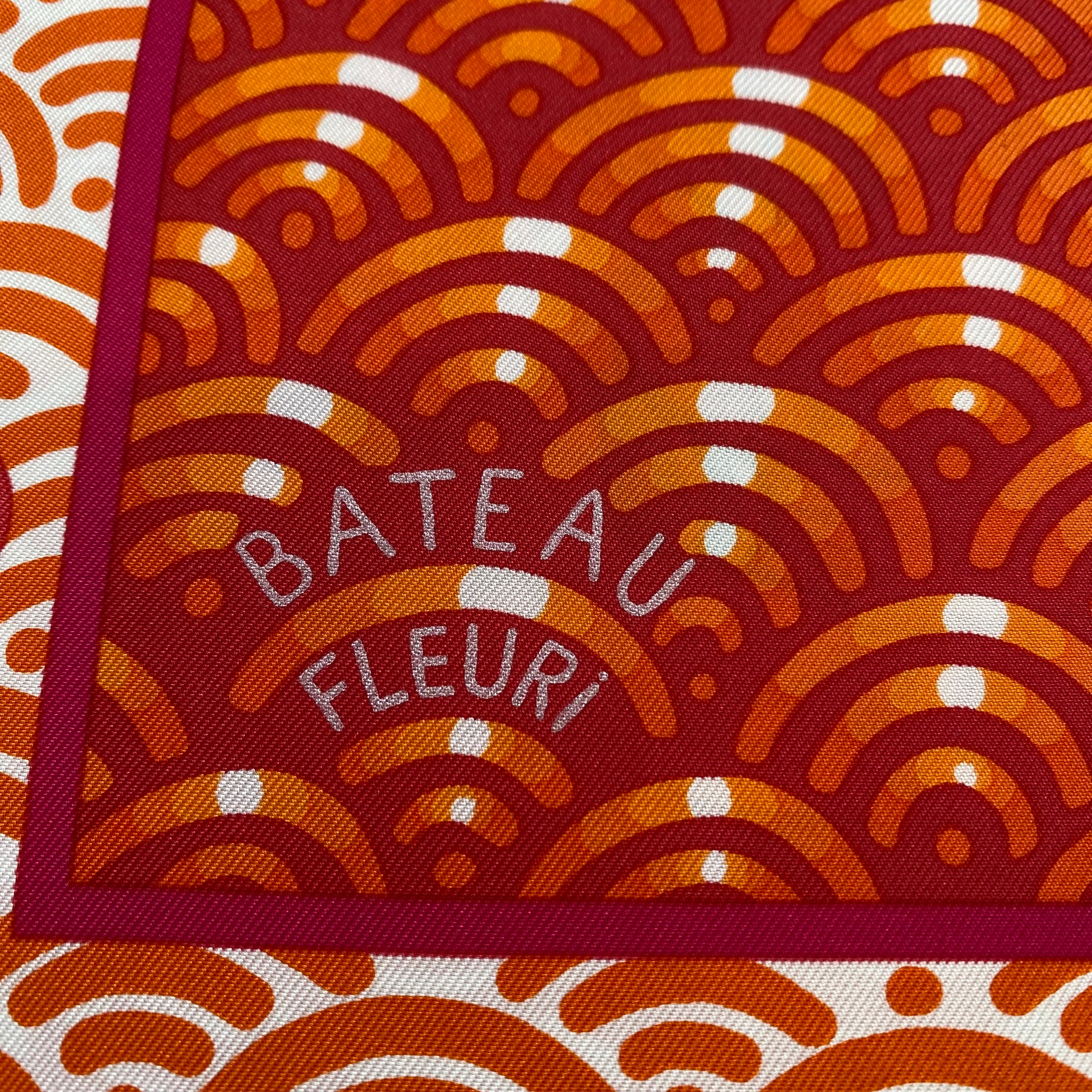 Brand New Boxed Hermès Bateau Fleuri Silk Scarf Quite Rare