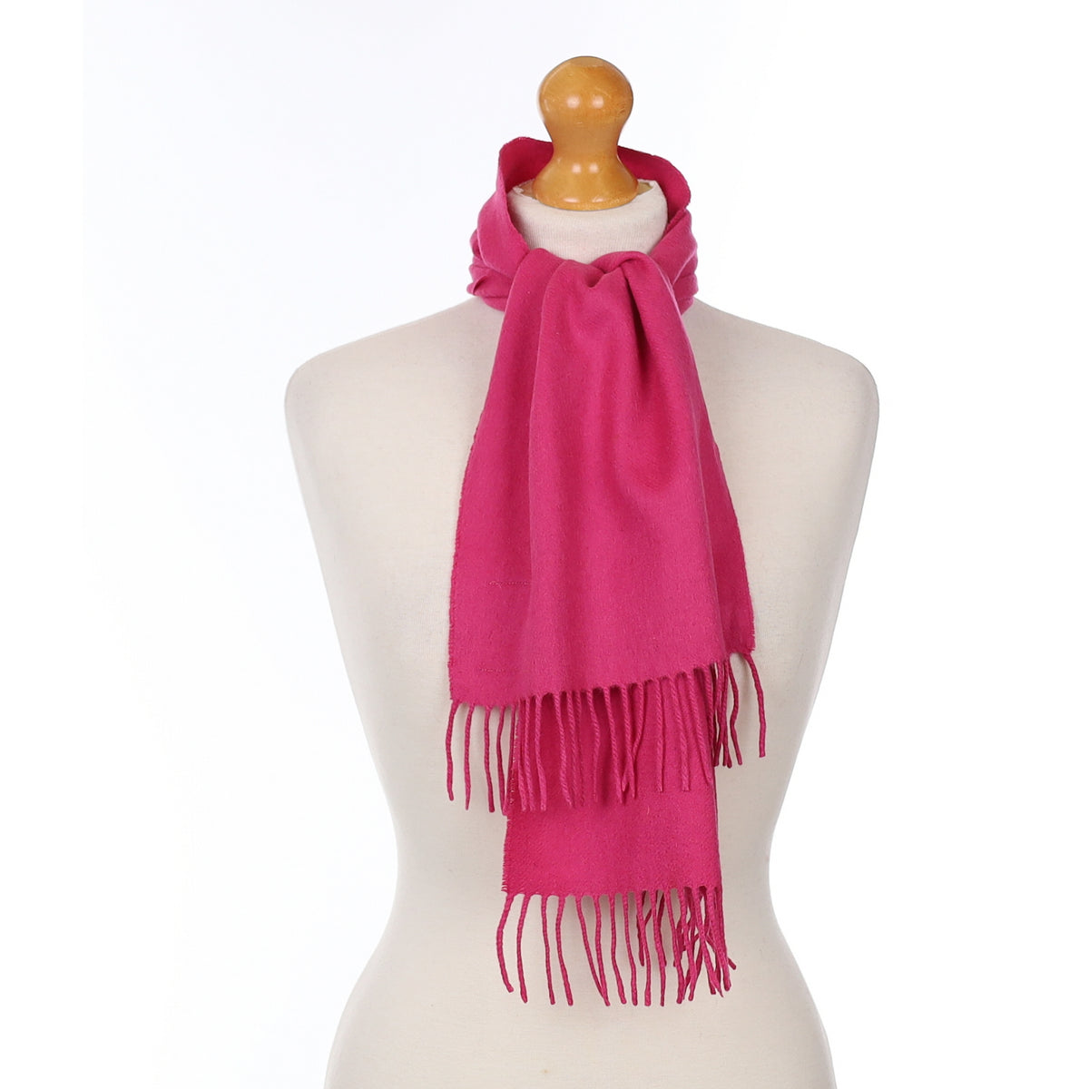 Fuchsia Pink Cashmere Woven Scarf
