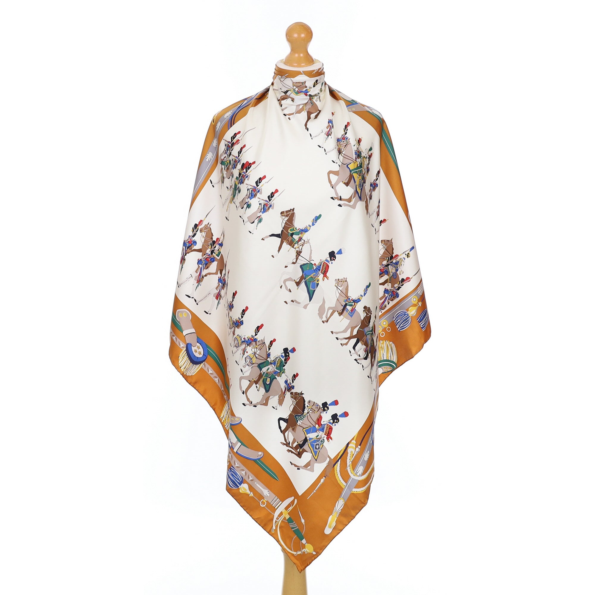 Brand New Gucci Cavalry Vintage Silk Scarf