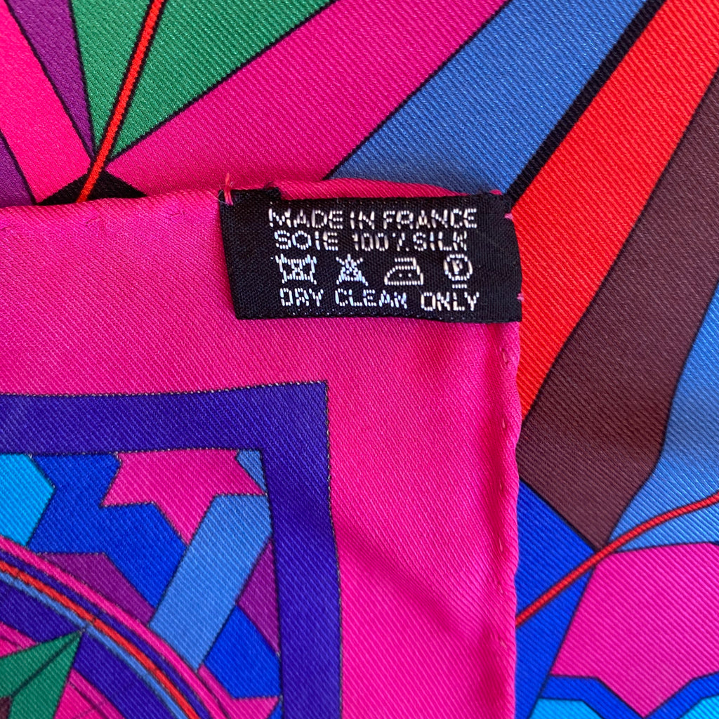 Hermès Rose de Compas Silk Scarf