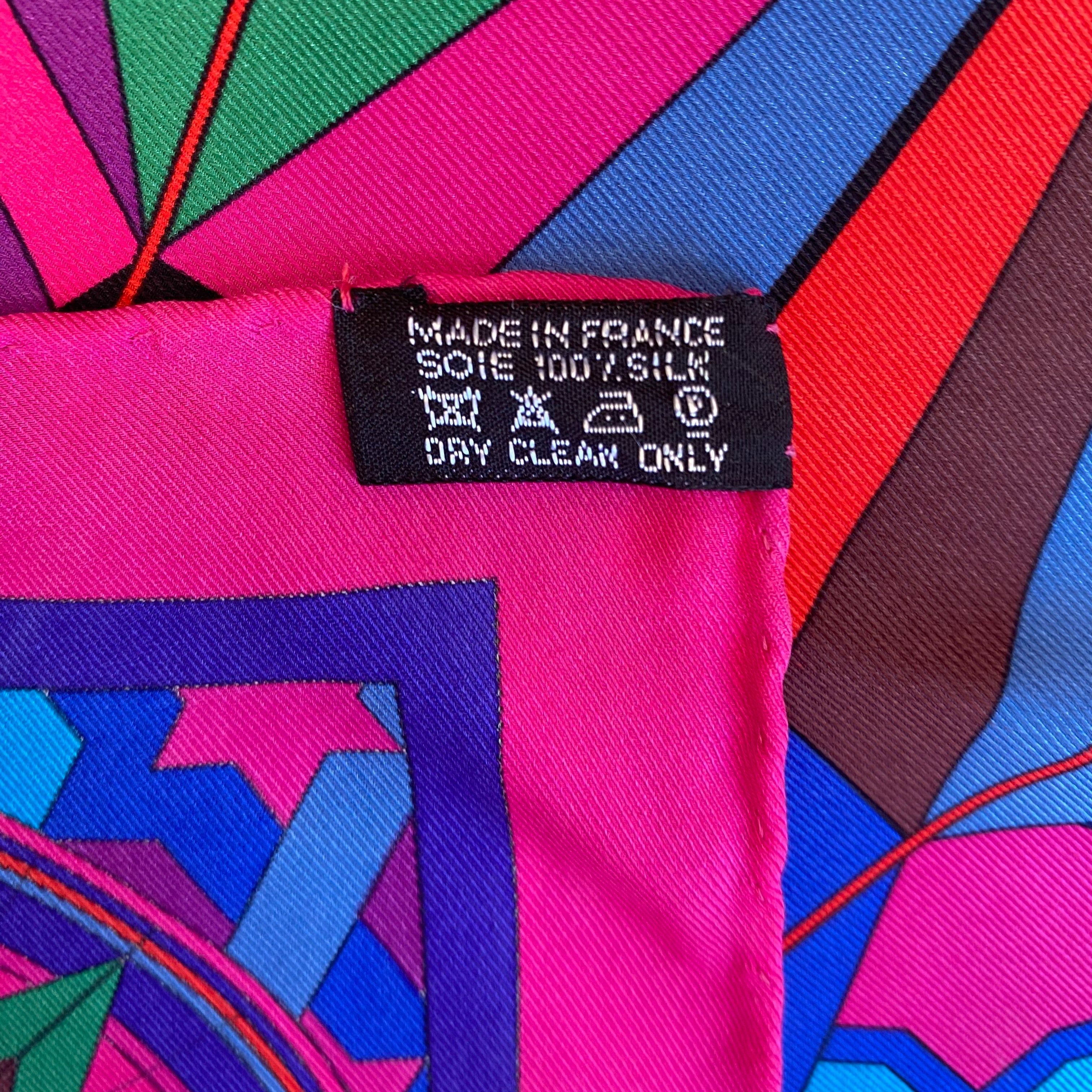 Hermès Rose de Compas Silk Scarf