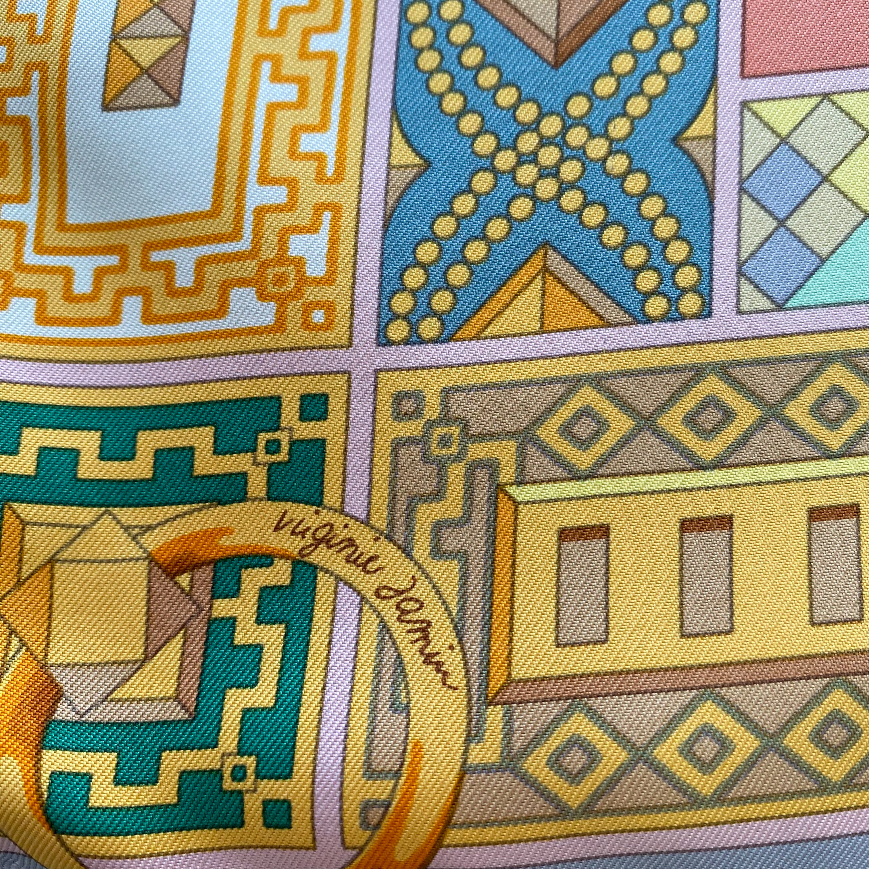 Boxed Hermès Colliers de Chiens Silk Scarf