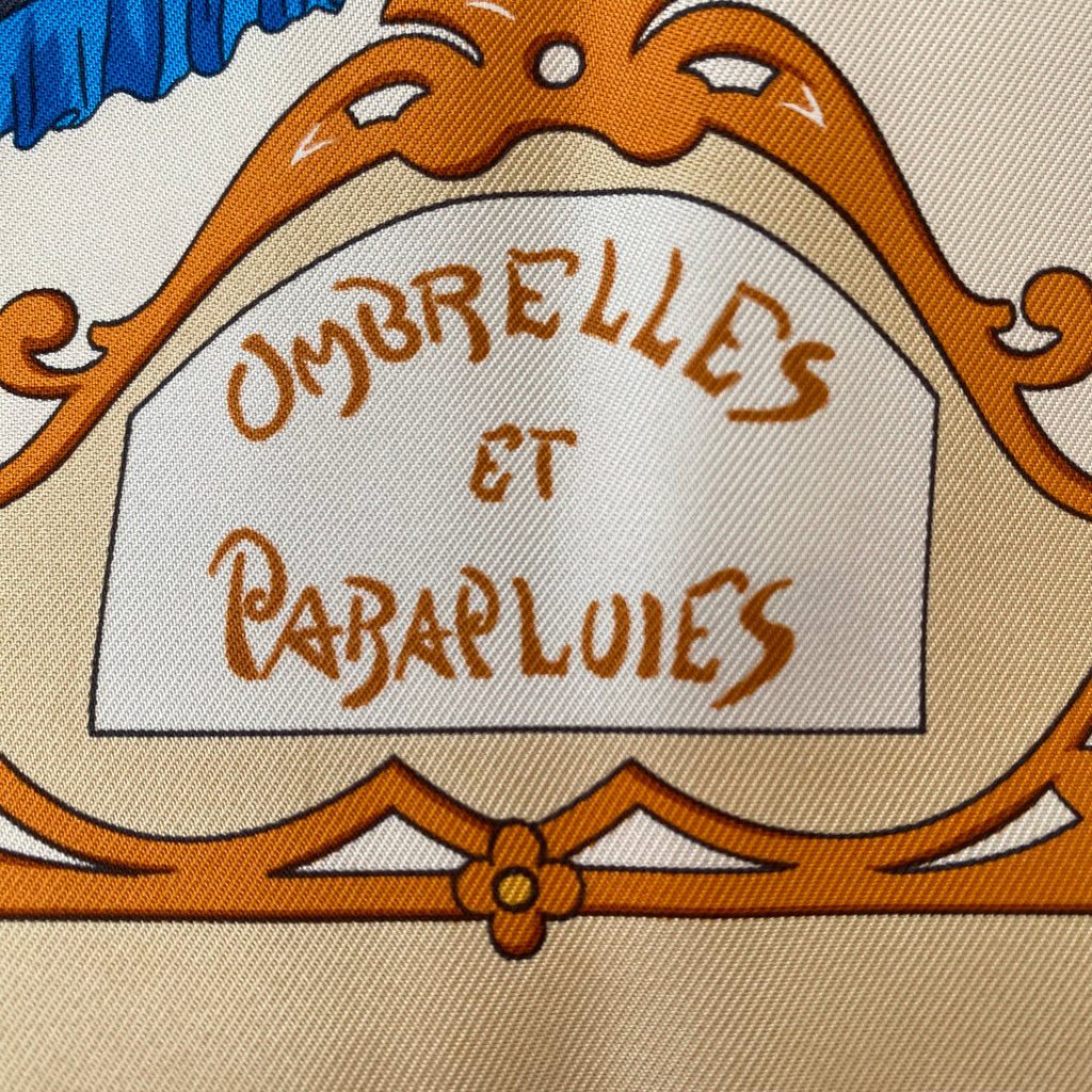 Boxed Hermès Ombrelles et Parapluies Silk Scarf Rare