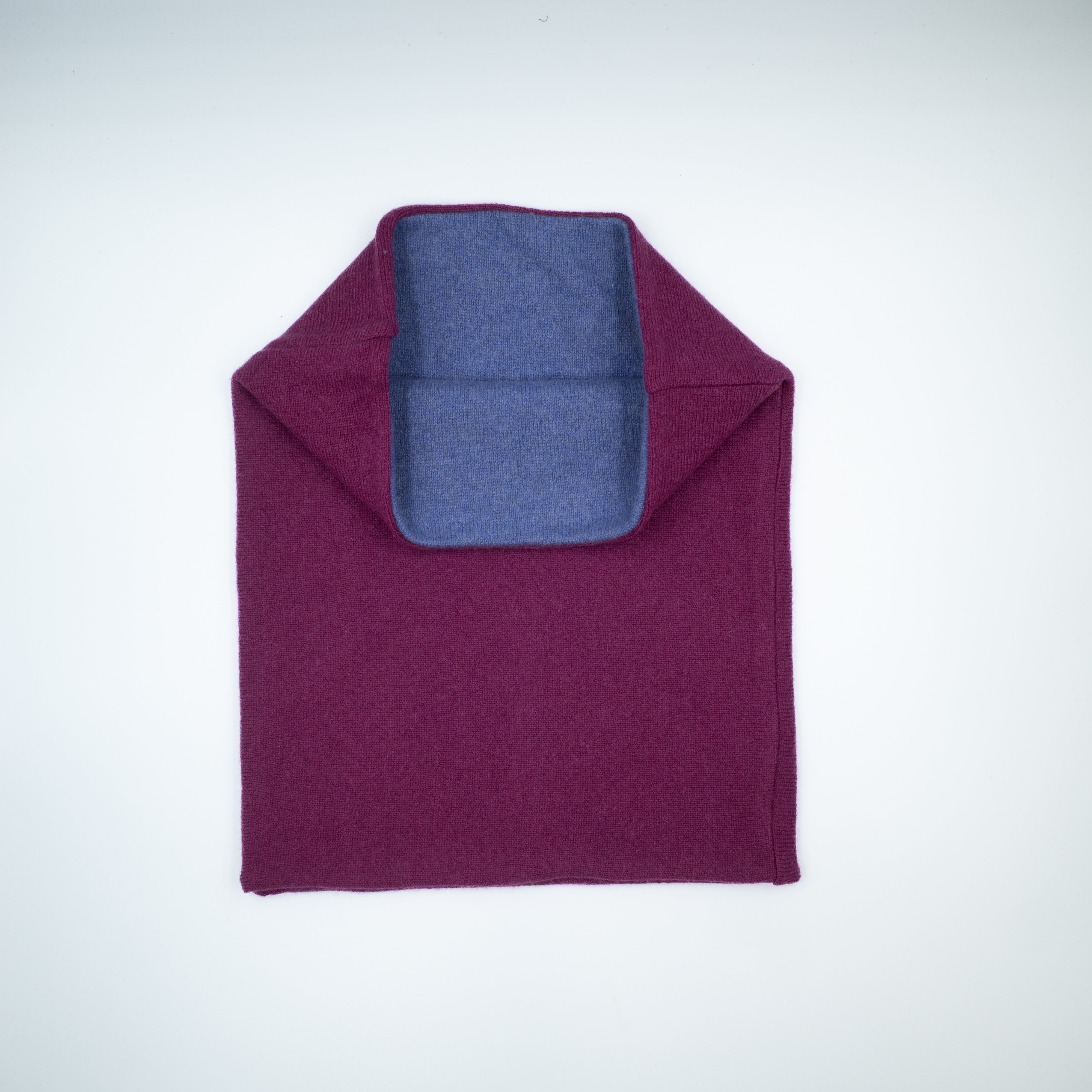 Magenta and Bluebell Purple Luxury Double Layered Snood