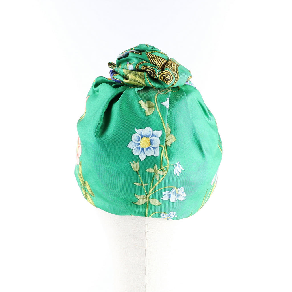 Hermès Arabesques Silk Turban Hat