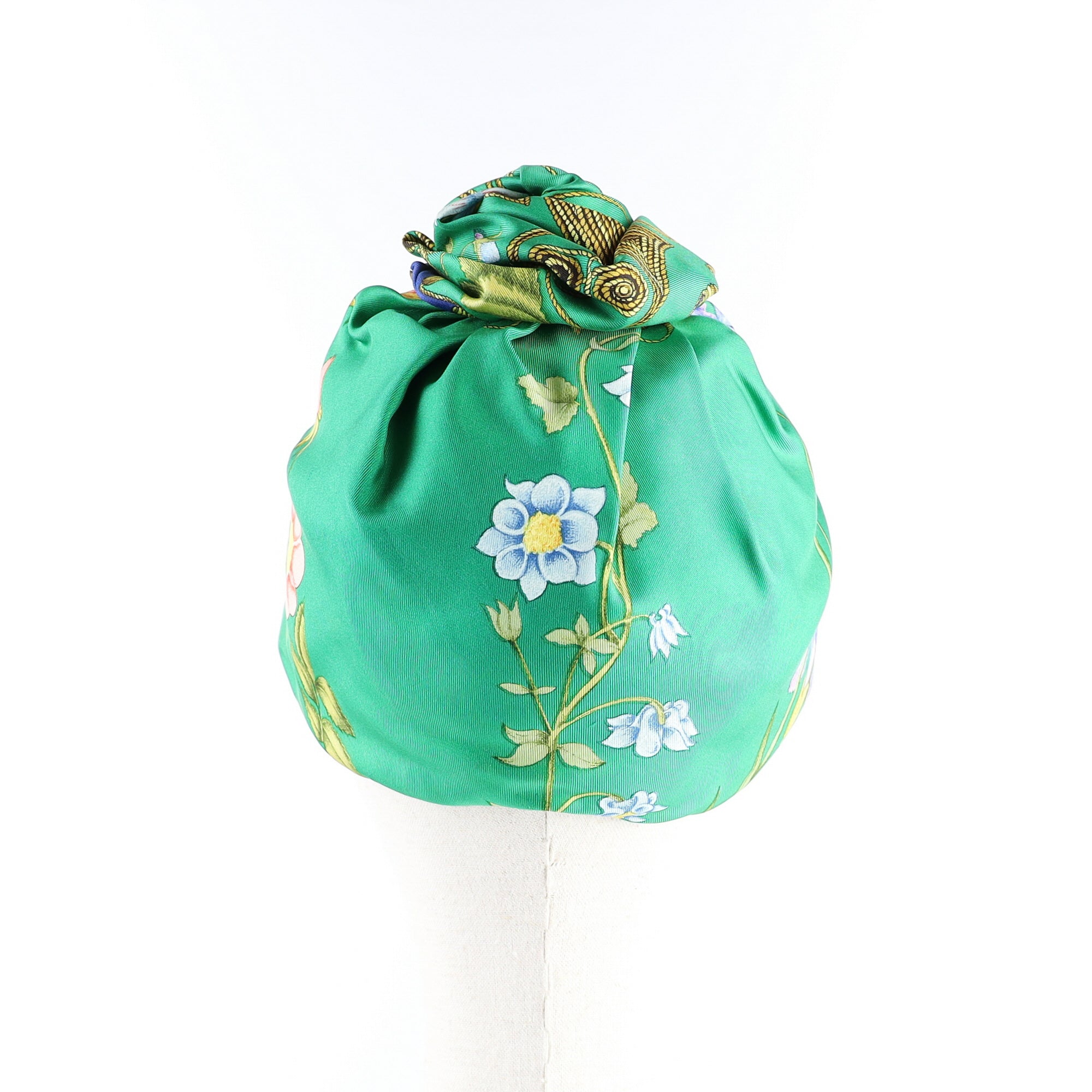 Hermès Arabesques Silk Turban Hat