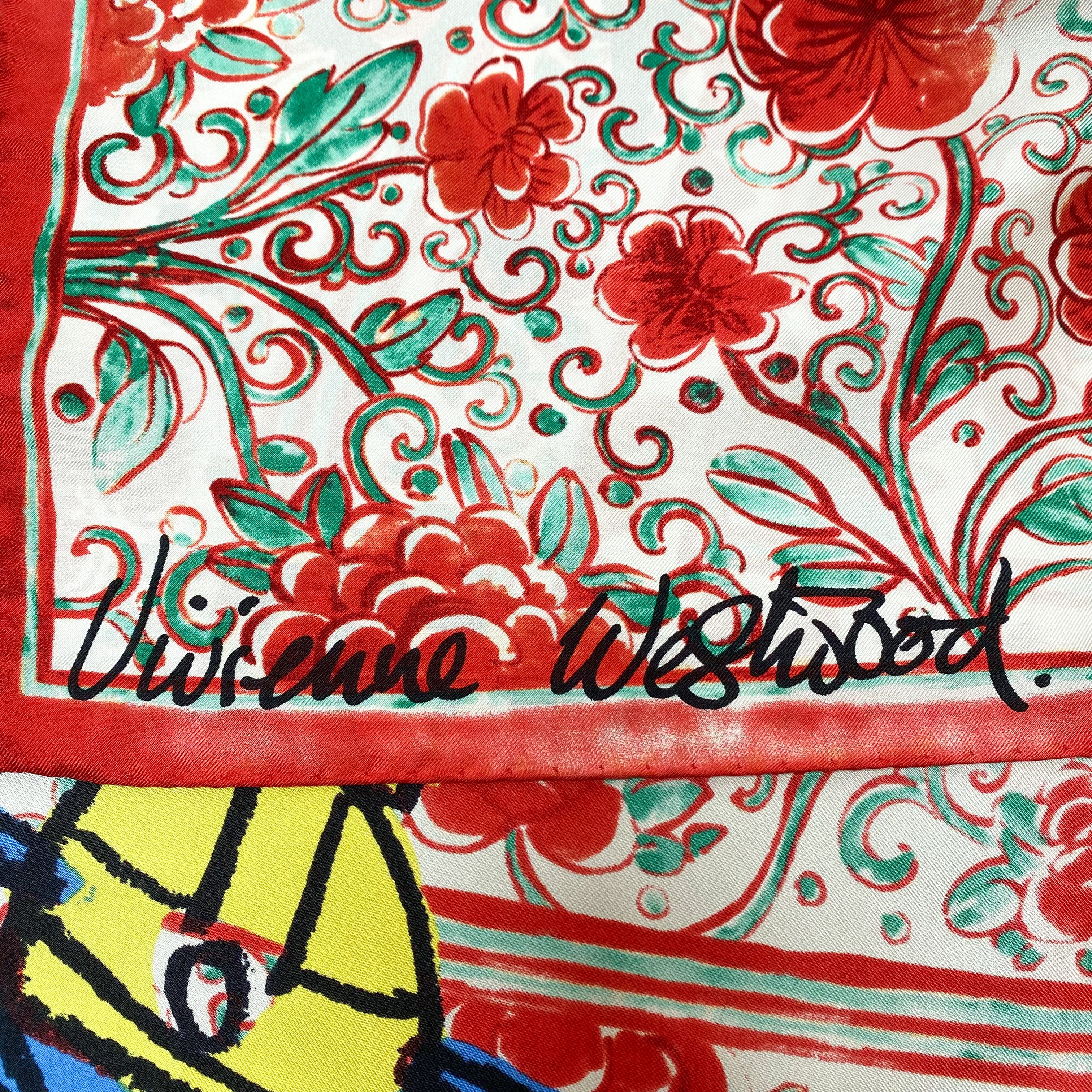 Stunning Vivienne Westwood Designer Silk Scarf