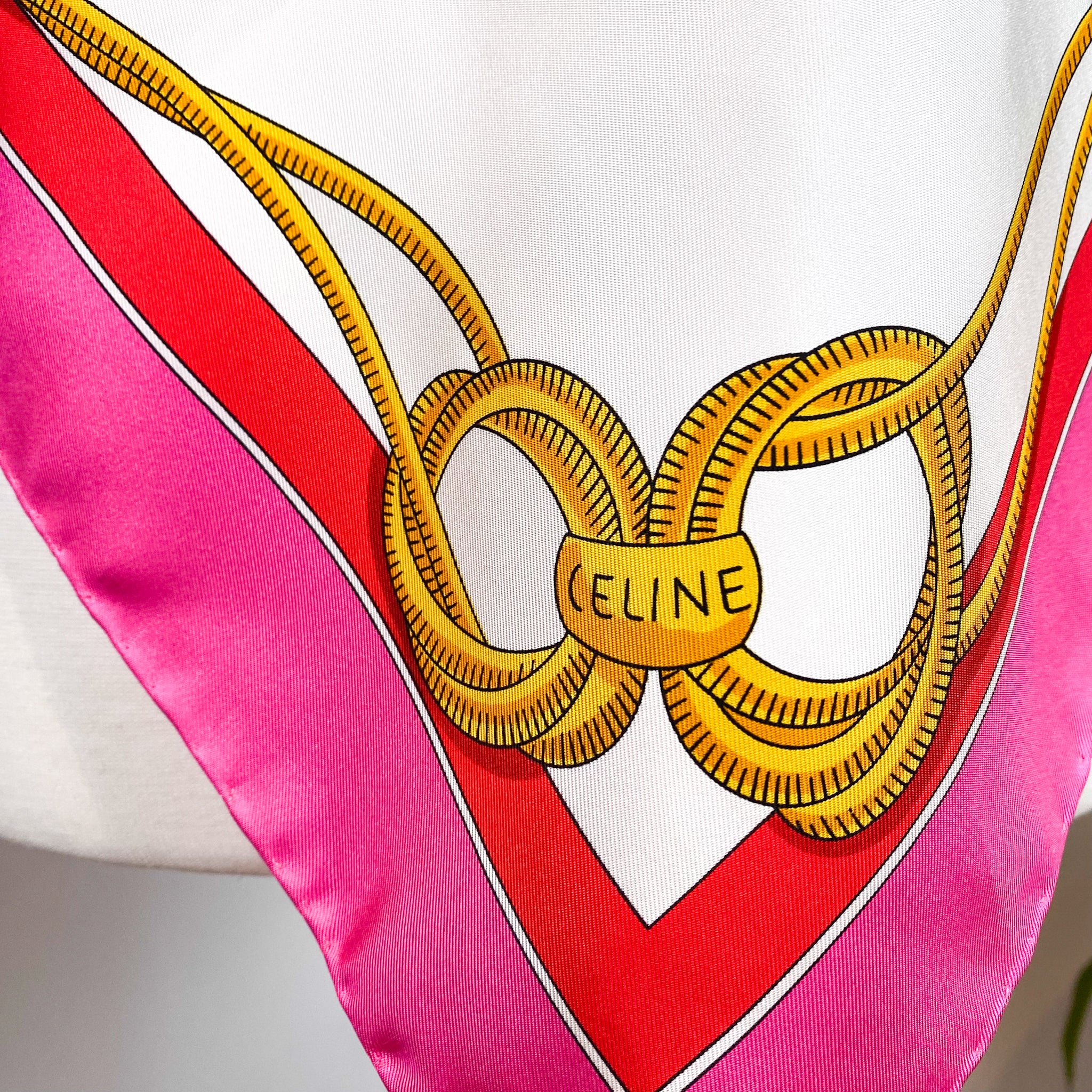 Celine Paris Flamboyant Designer Silk Scarf