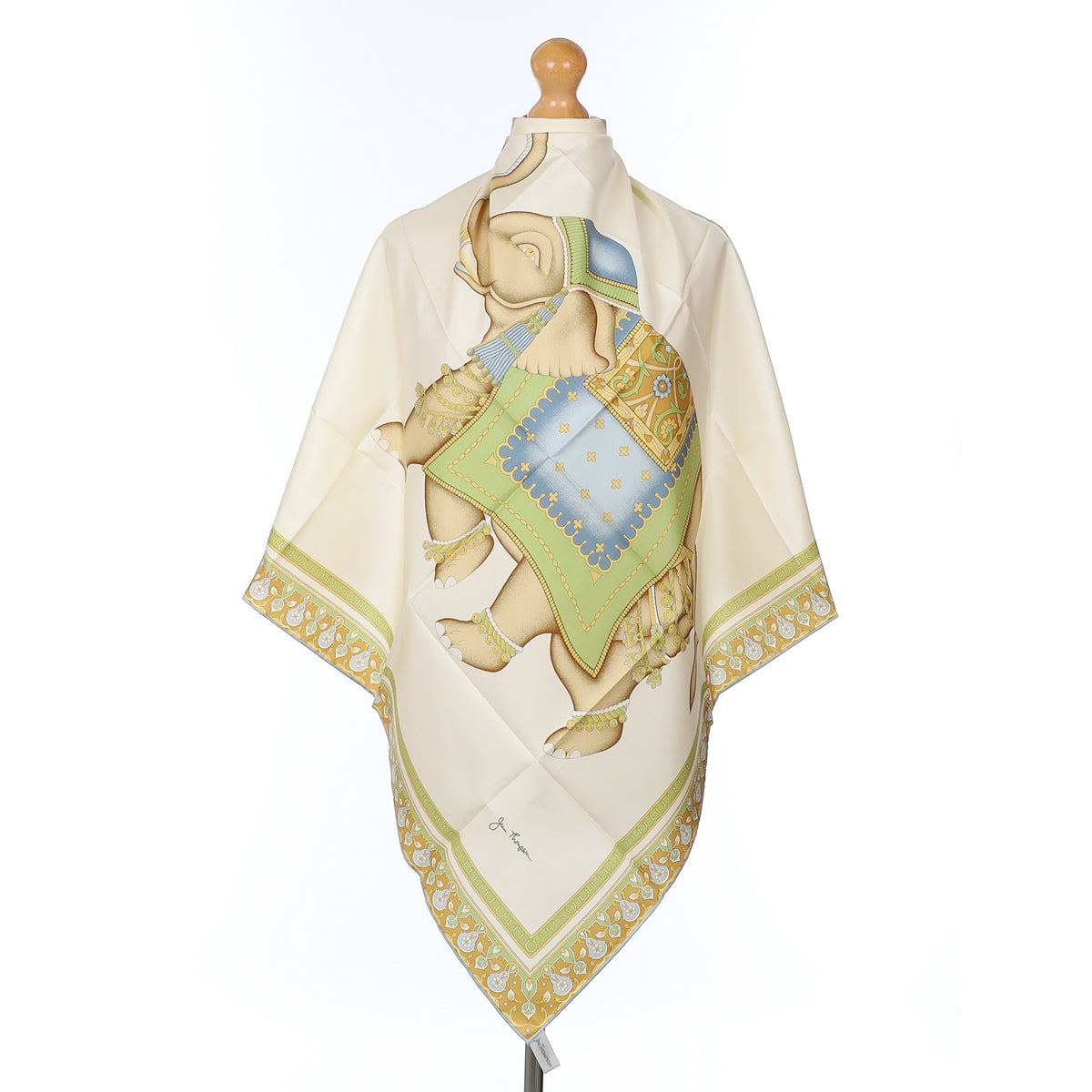 Brand New Jim Thompson Elephant Silk Scarf