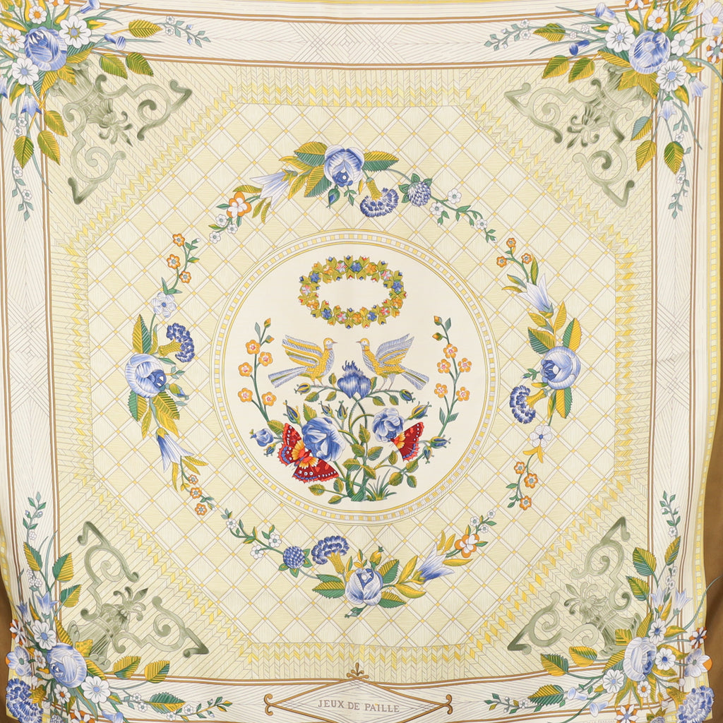 Hermès Jeux De Paille Silk Scarf
