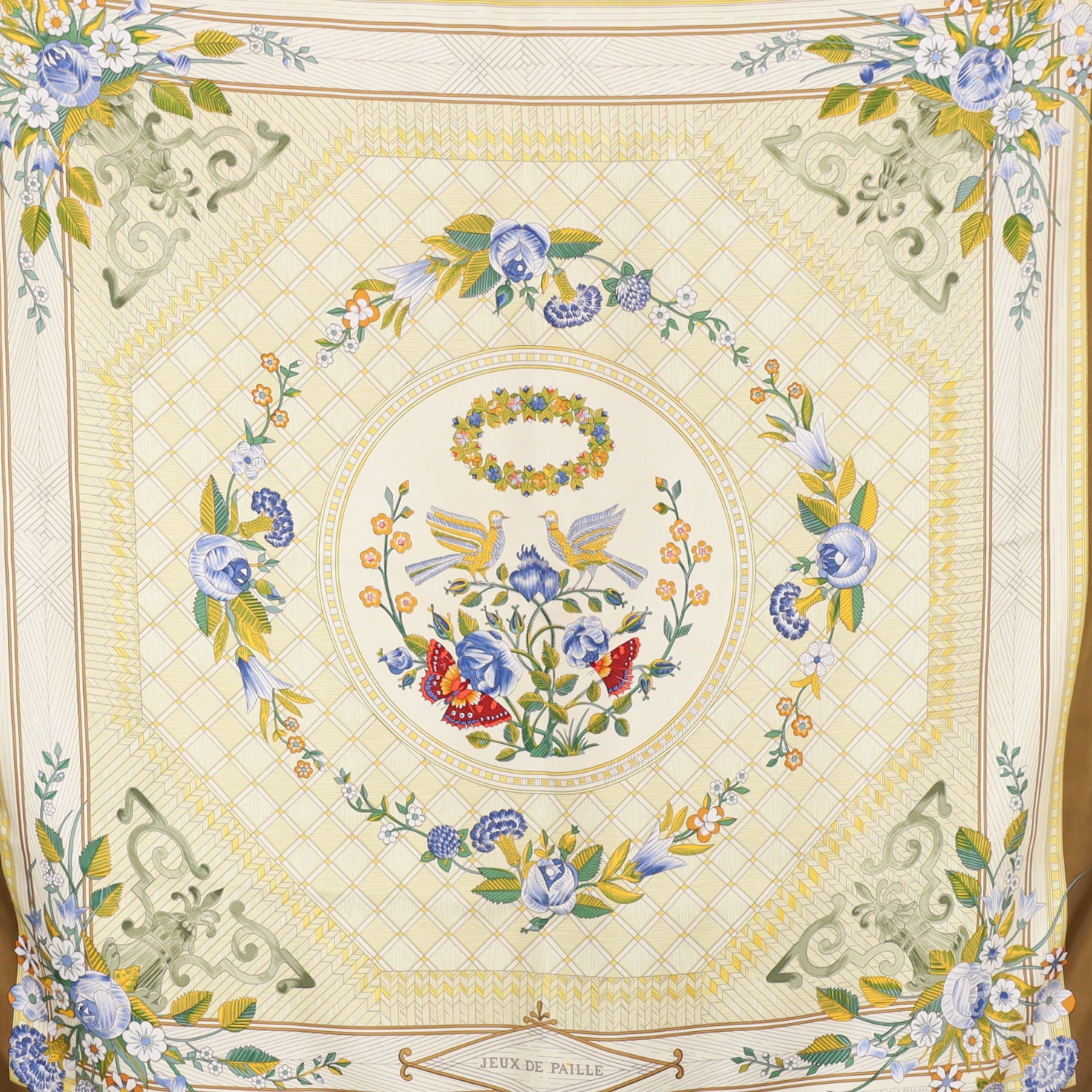 Hermès Jeux De Paille Silk Scarf