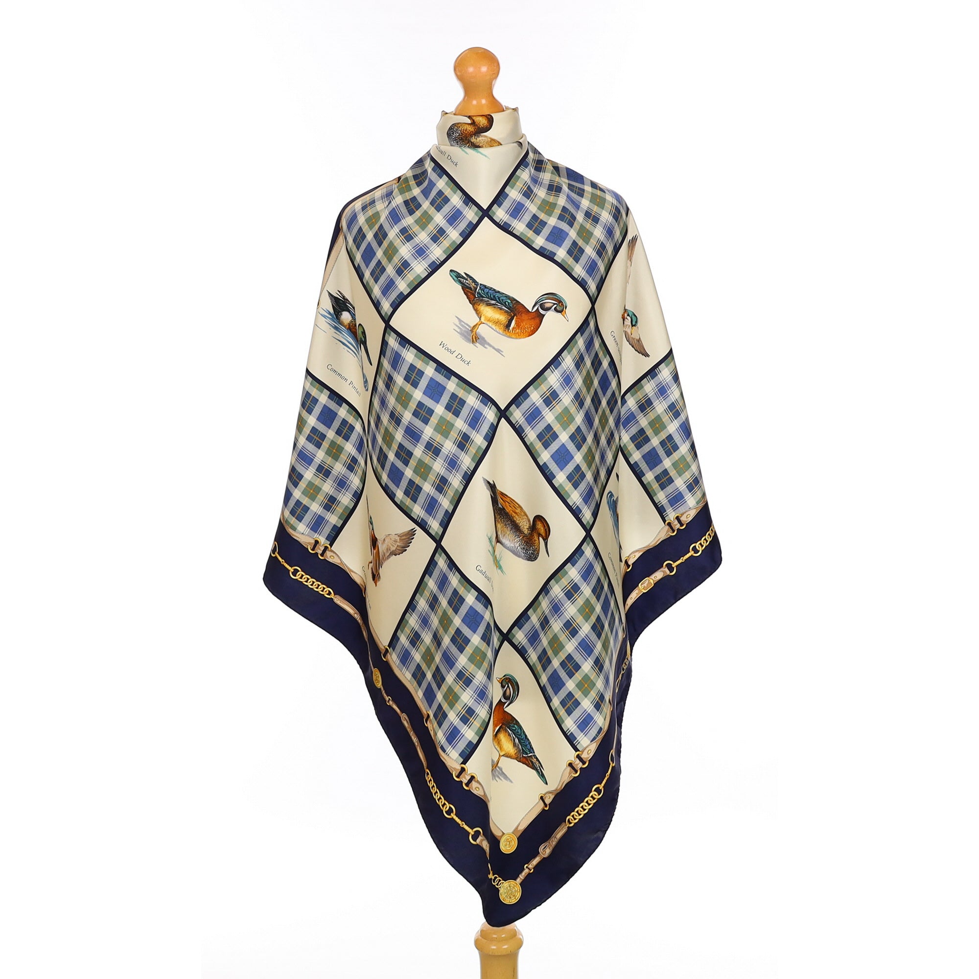 Duck Design Vintage Silk Scarf