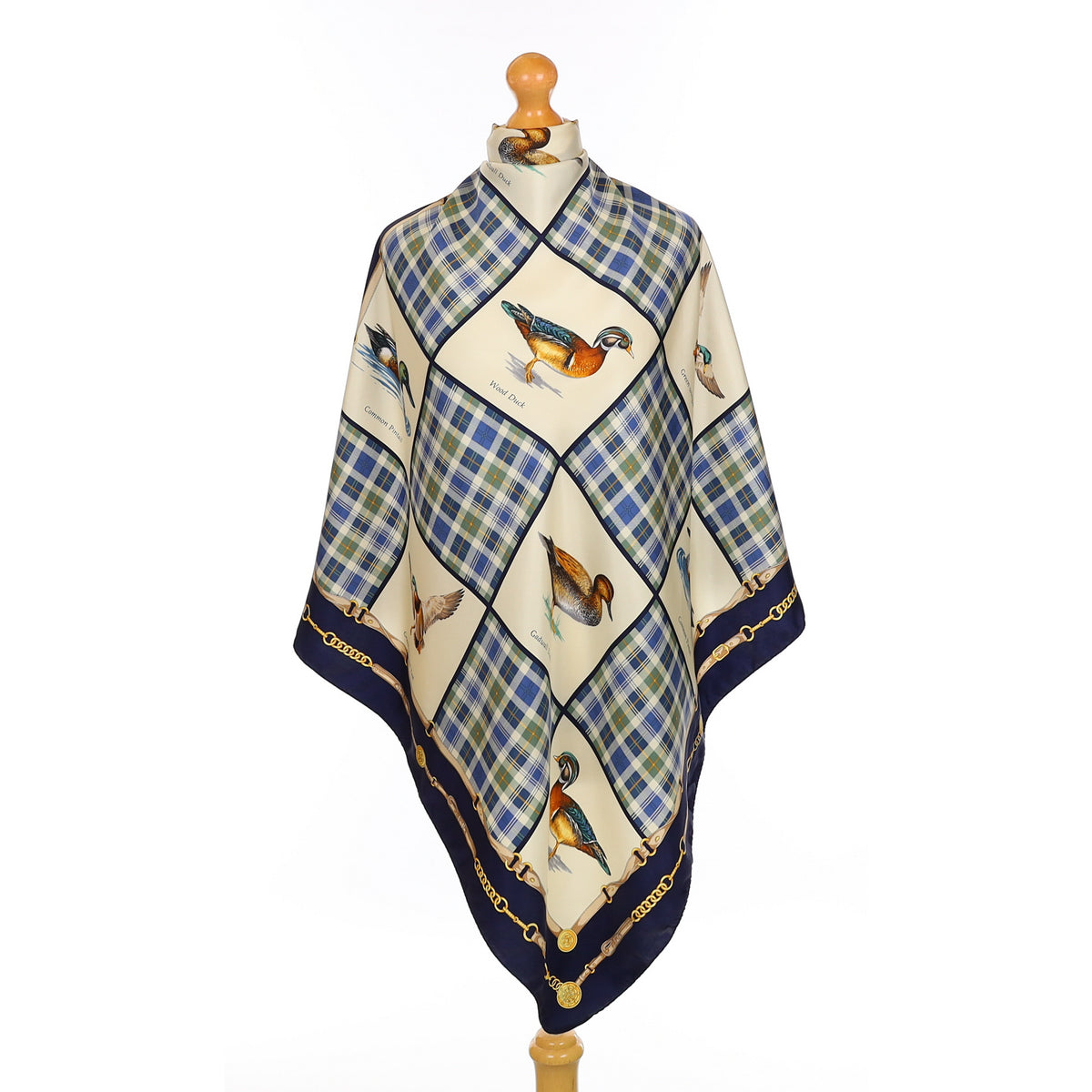 Duck Design Vintage Silk Scarf