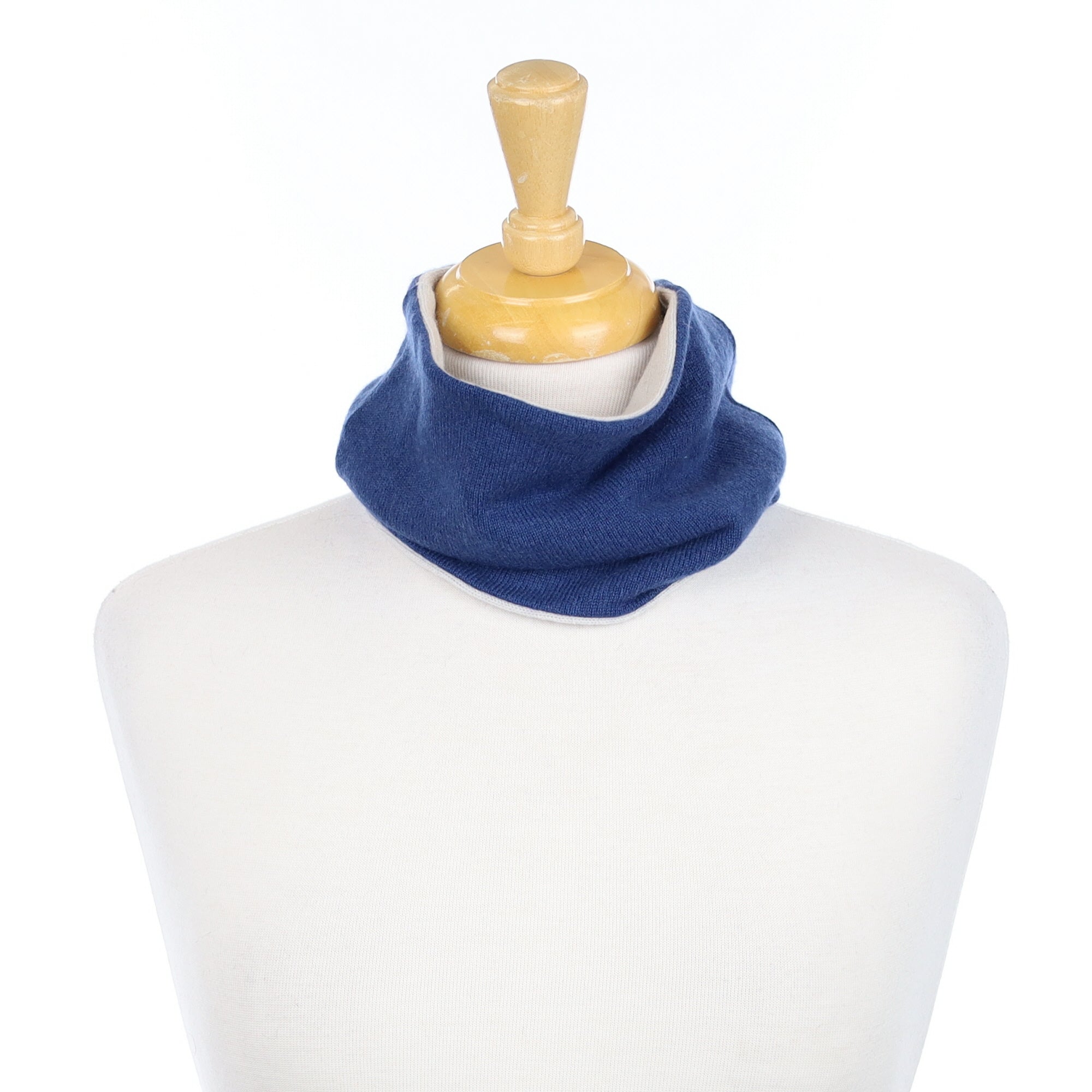 Naval Blue and Dove Grey Neck Warmer
