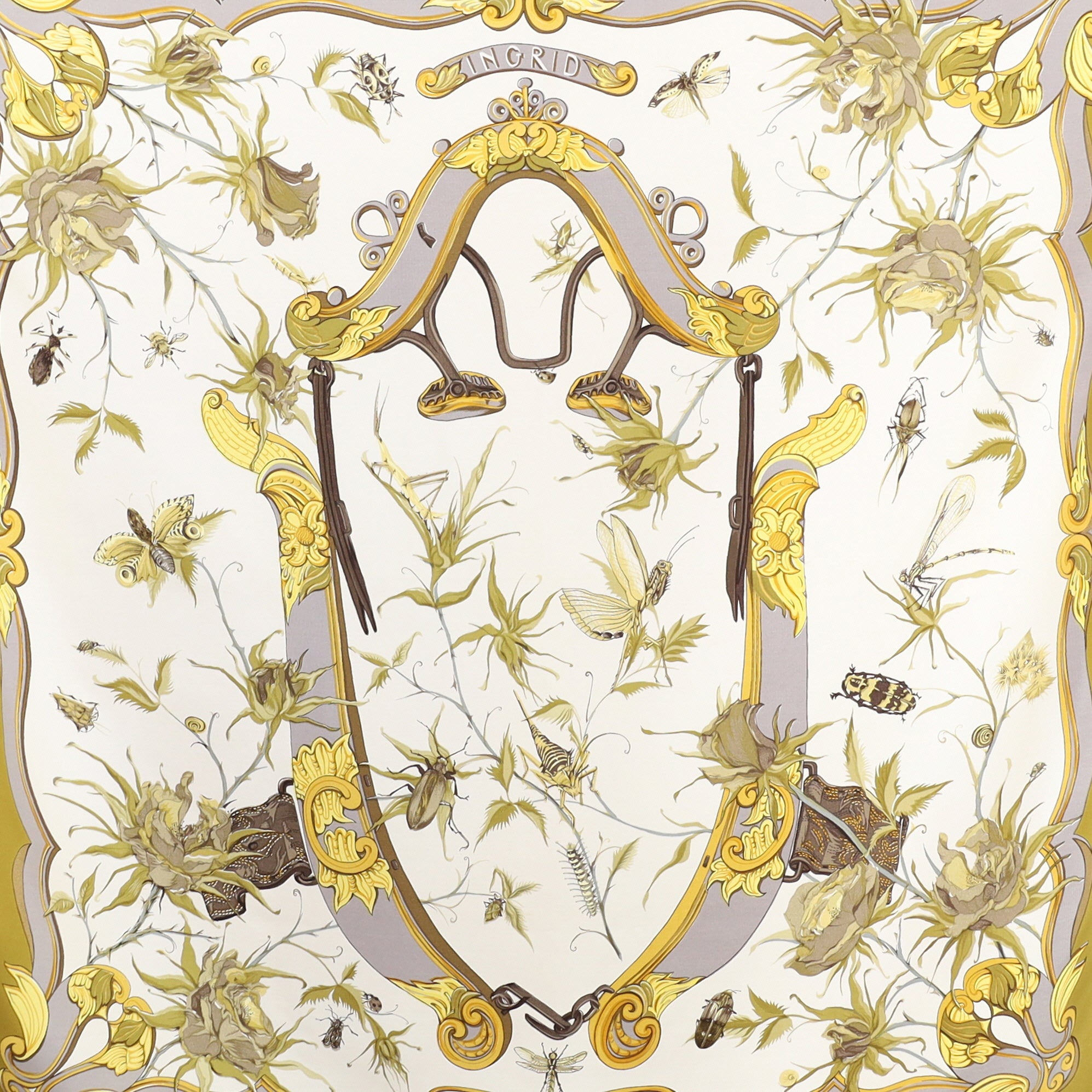 Hermès Ingrid 1969 Silk Scarf Rare