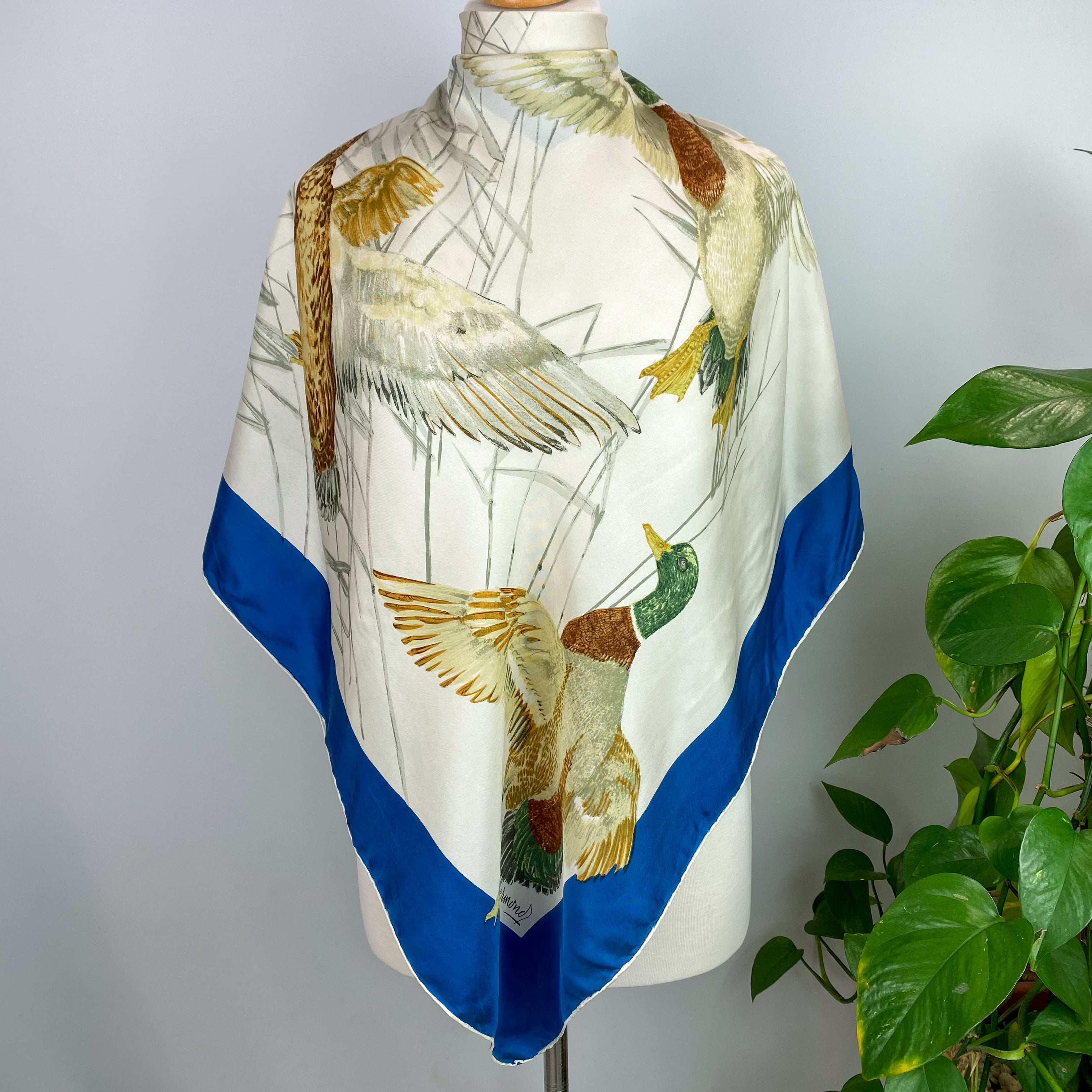 1970’s Duck Design French Silk Scarf