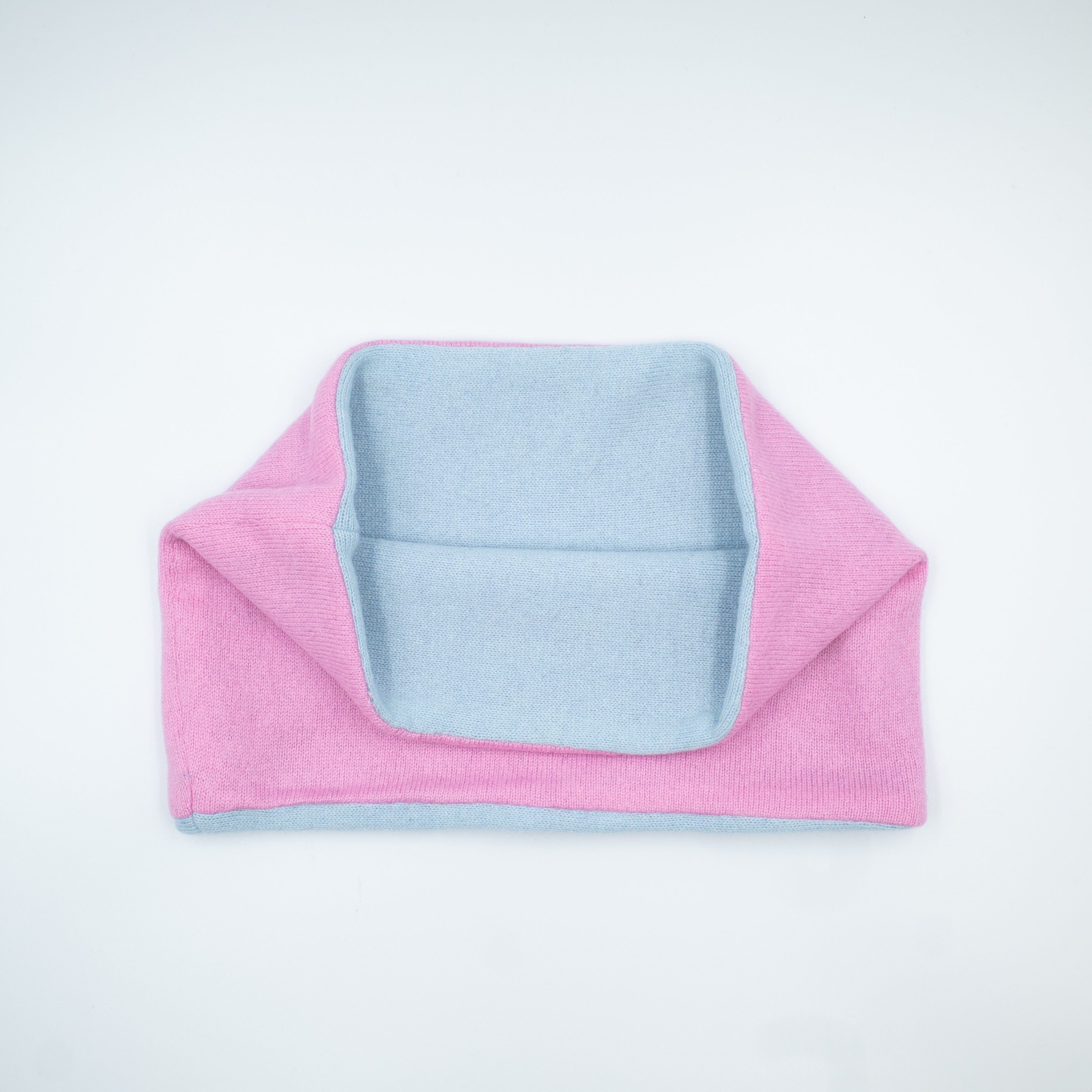 Foxglove Pink and Sky Blue Cashmere Neck Warmer