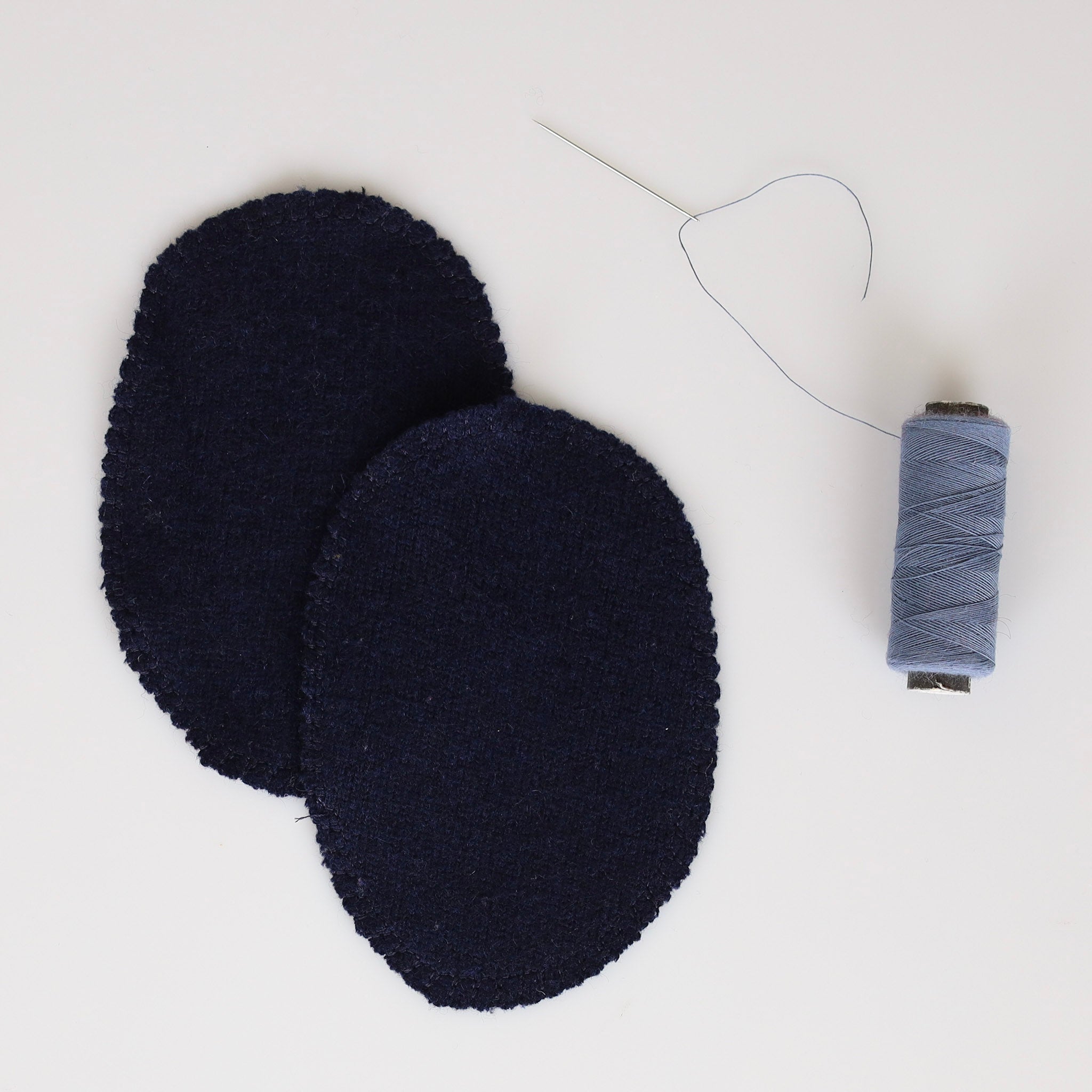Small Dark Navy Blue Elbow Patches