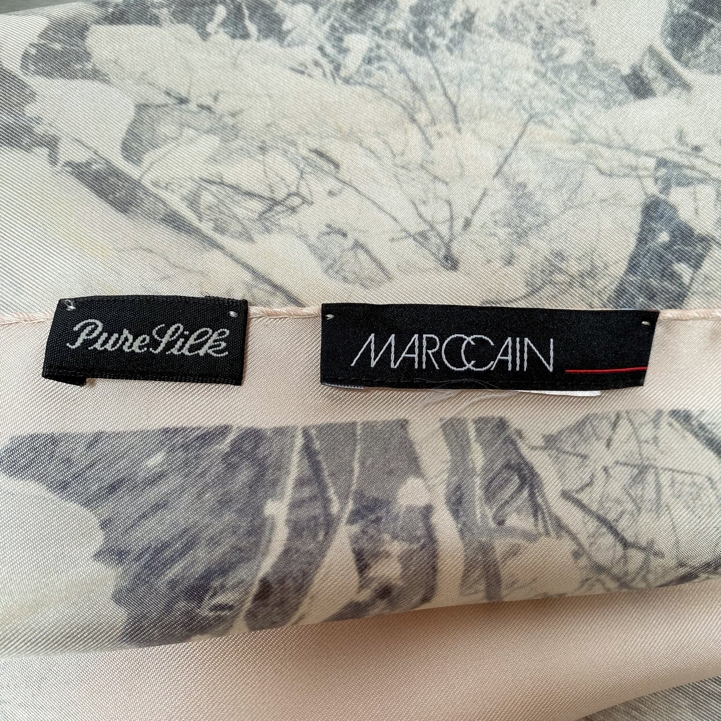Marc Cain Winter Swan Silk Scarf