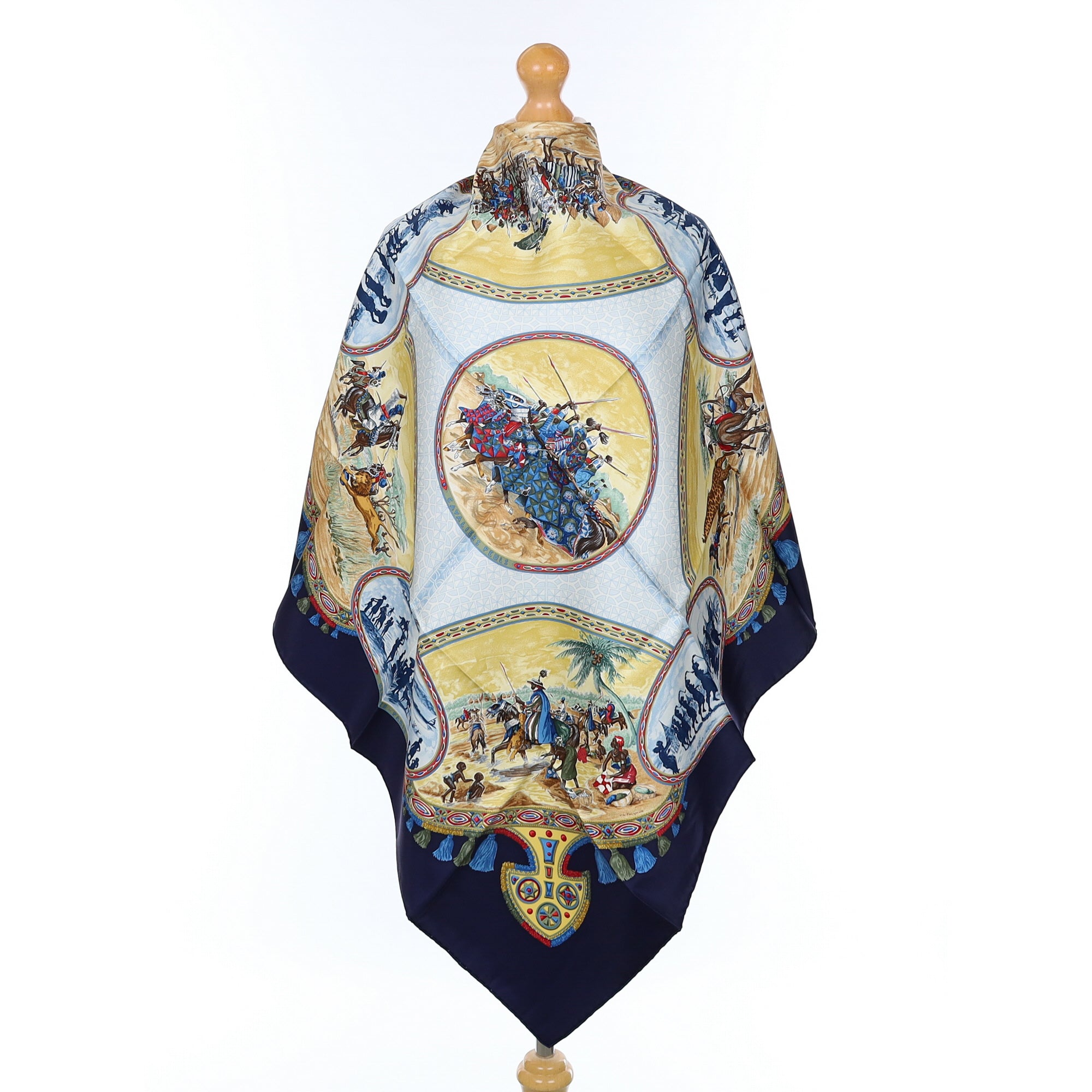 Brand New Boxed Hermès Cavaliers Peuls Silk Scarf