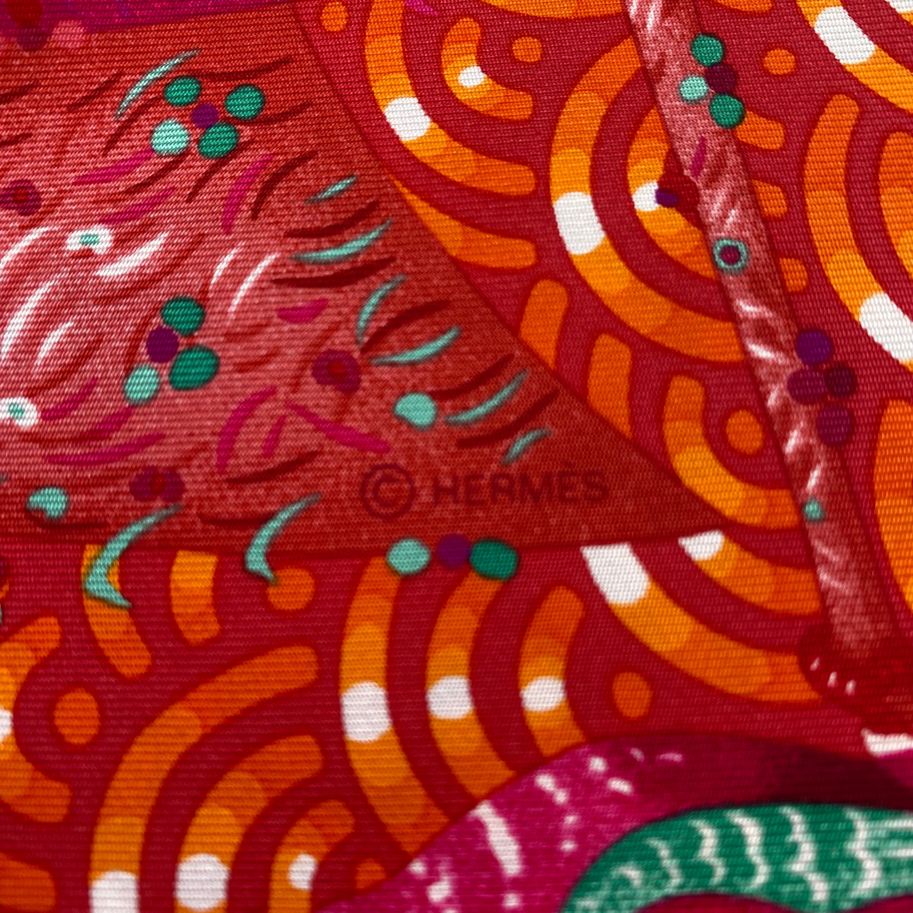 Brand New Boxed Hermès Bateau Fleuri Silk Scarf Quite Rare