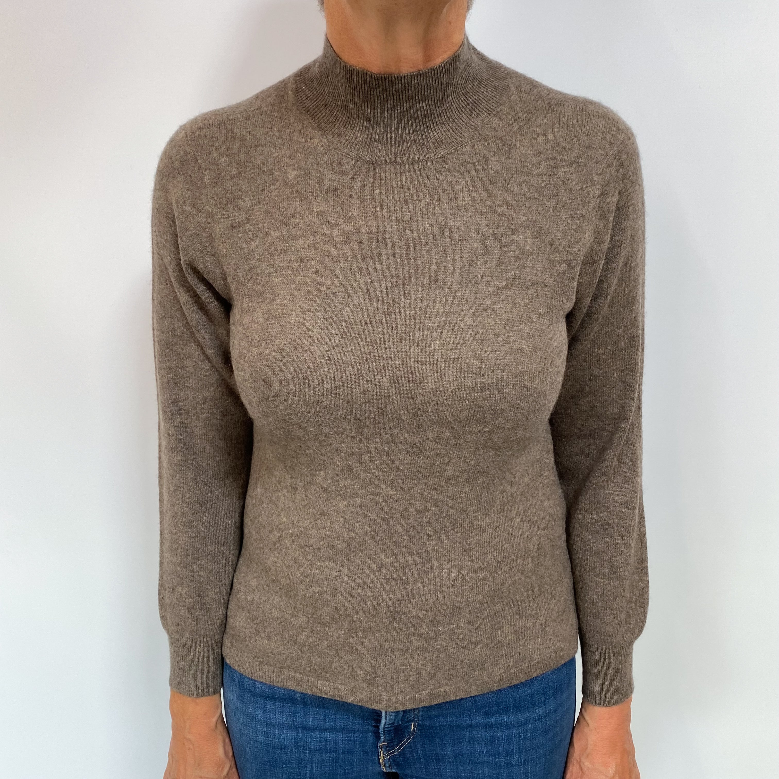 Donkey Brown Cashmere Turtle Neck Jumper Medium