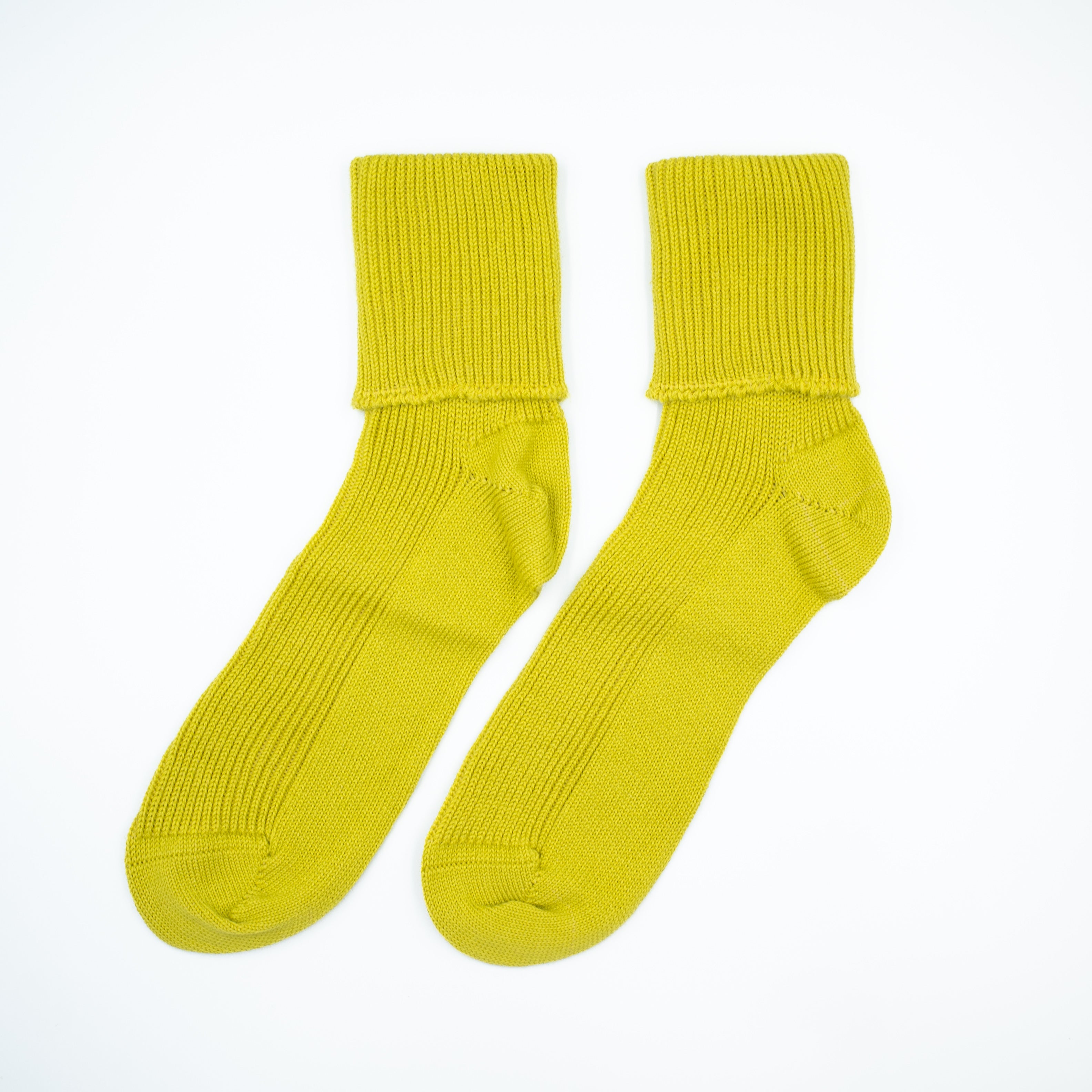 New Scottish Chartreuse Yellow Cashmere Every Day Socks