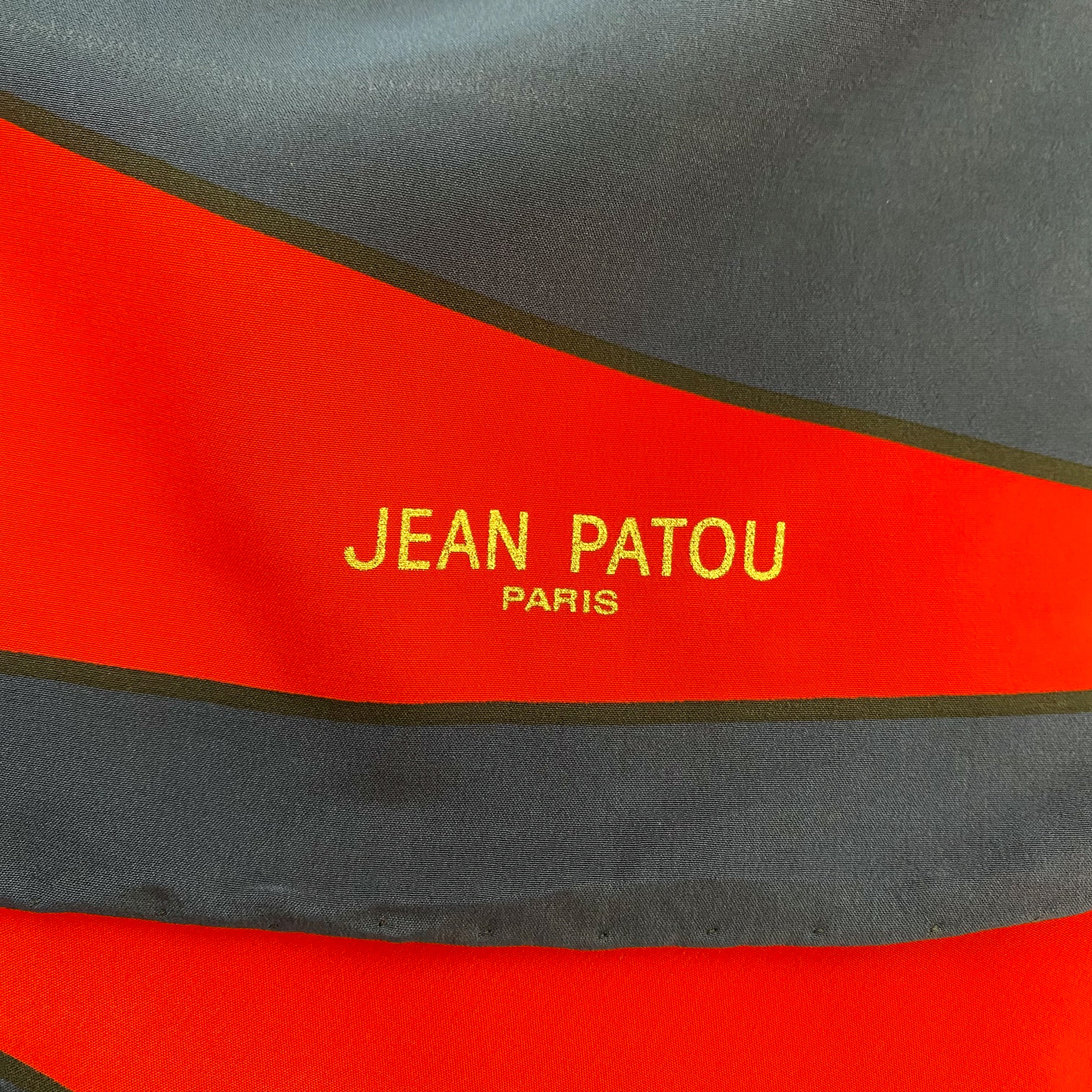 Pristine Jean Patou Designer Silk Scarf