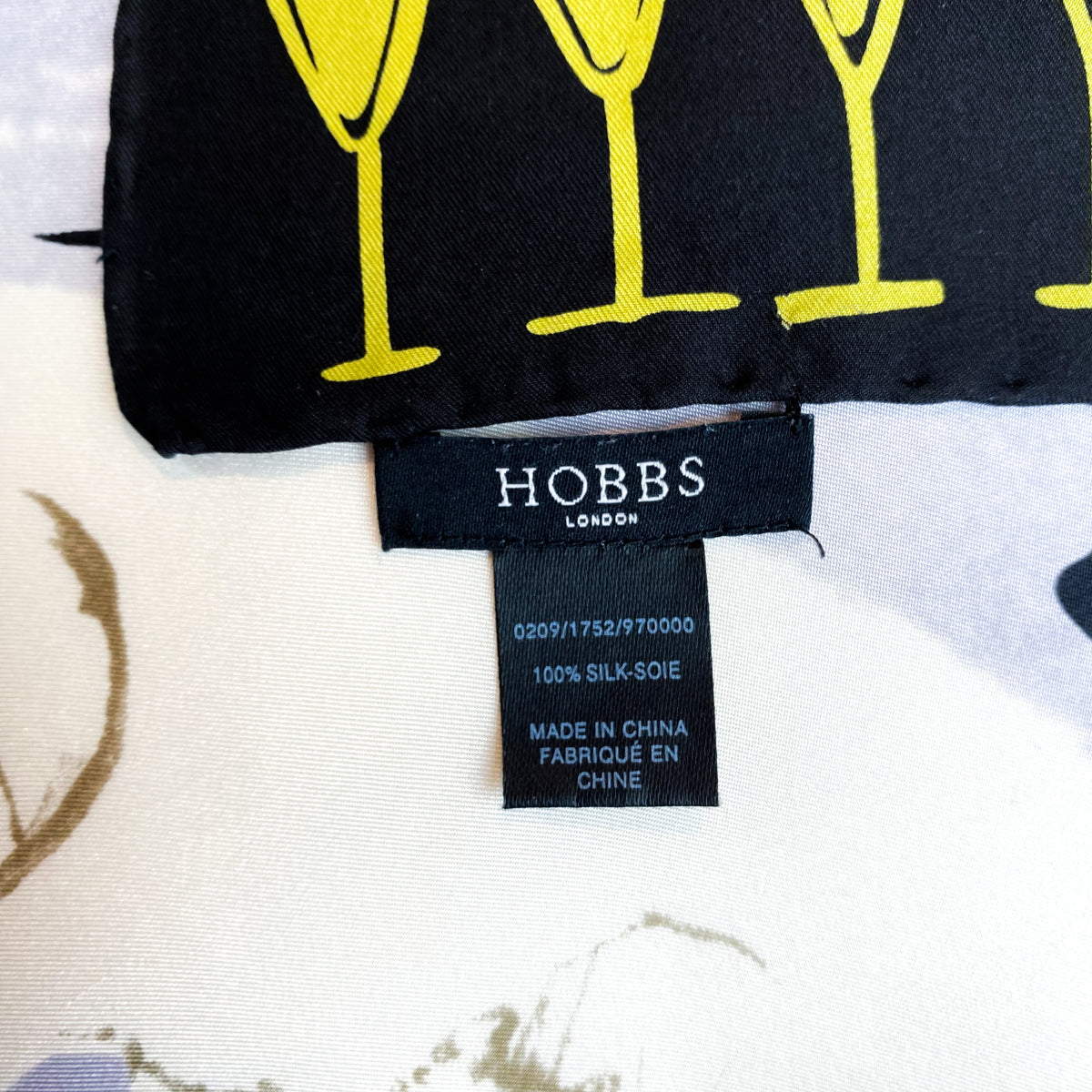 Hobbs Cocktail Party Design Silk Scarf