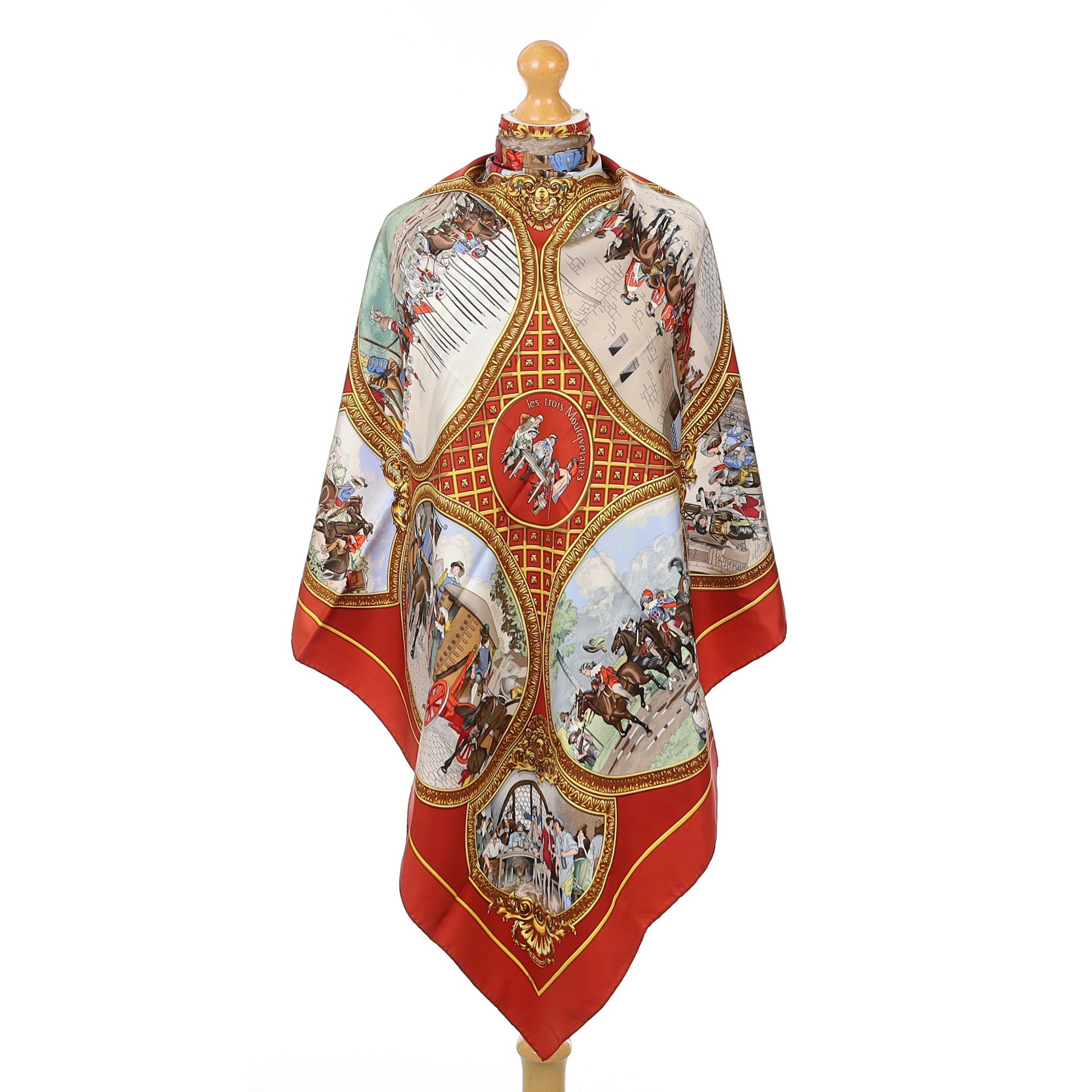 Pristine Hermès Les Trois Moufqvetaires Silk Scarf Rare
